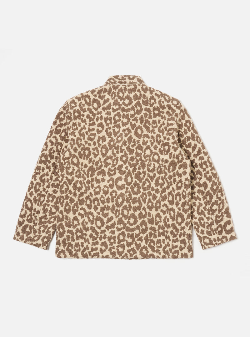 Natural Crazy Leopard Simple Bakers Jacket