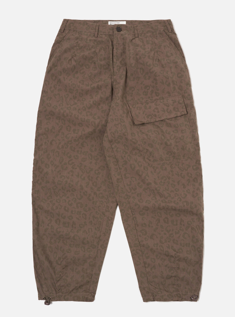 Sand Leopard Recycled Polytech Loose Pilot Trouser