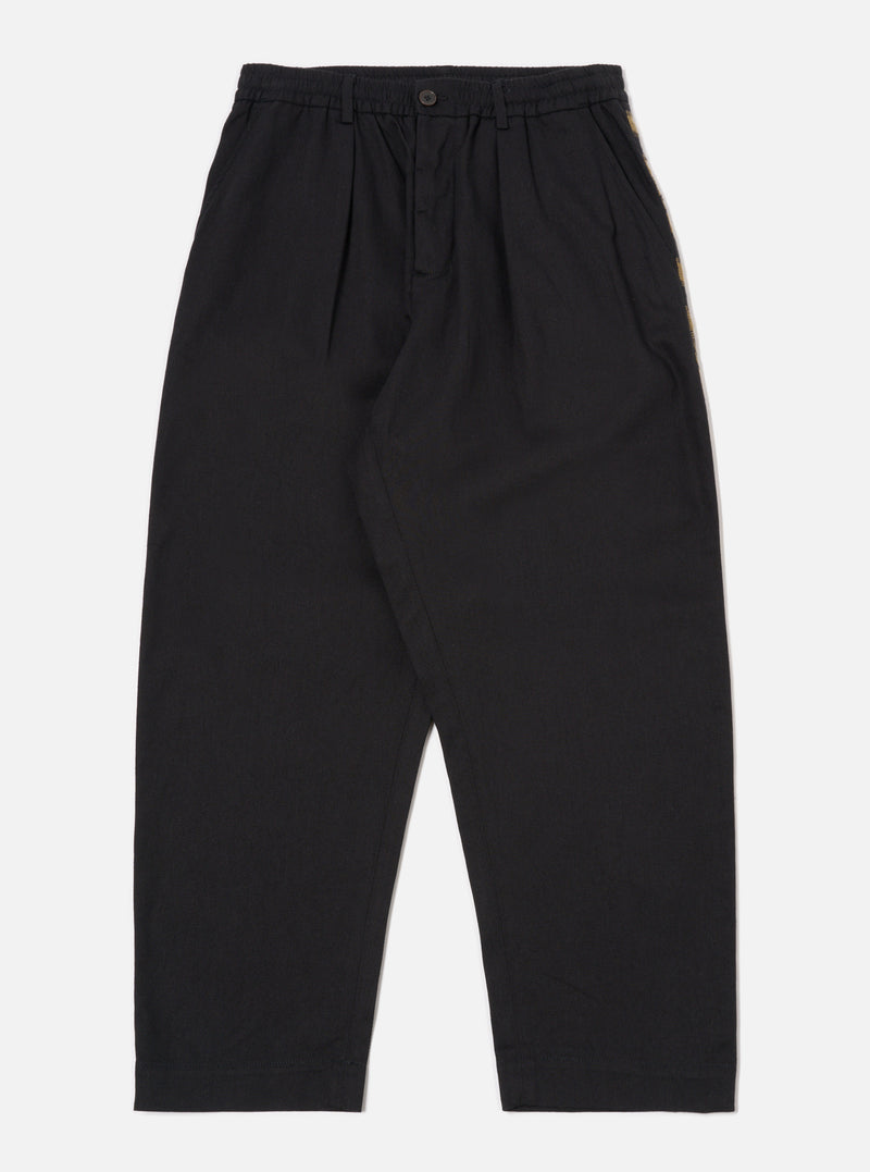 Black Works Twill/Blanket Stripe Oxford Pant