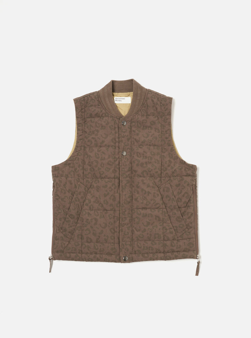 Sand Leopard Recycled Polytech Carlton Gilet