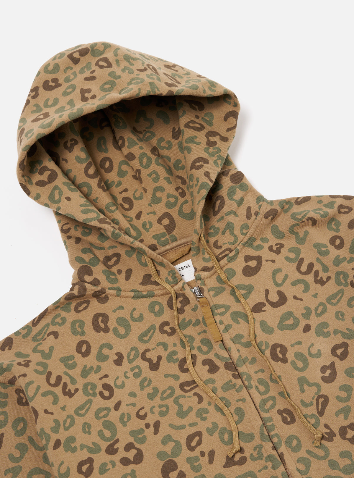 Sand Leopard Brush Back New York Hoody