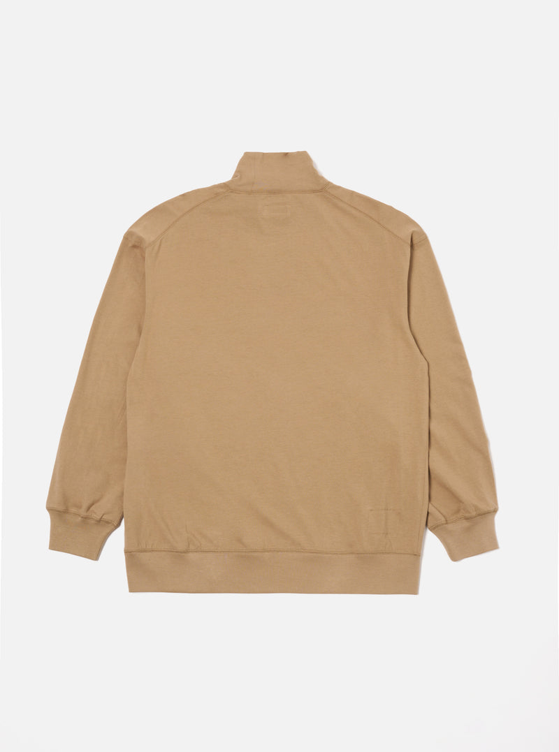 Sand Single Jersey  Funnel Neck Tee