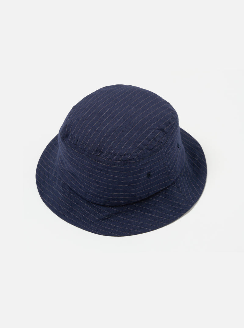 Navy Cotton Pinstripe Lewis Hat