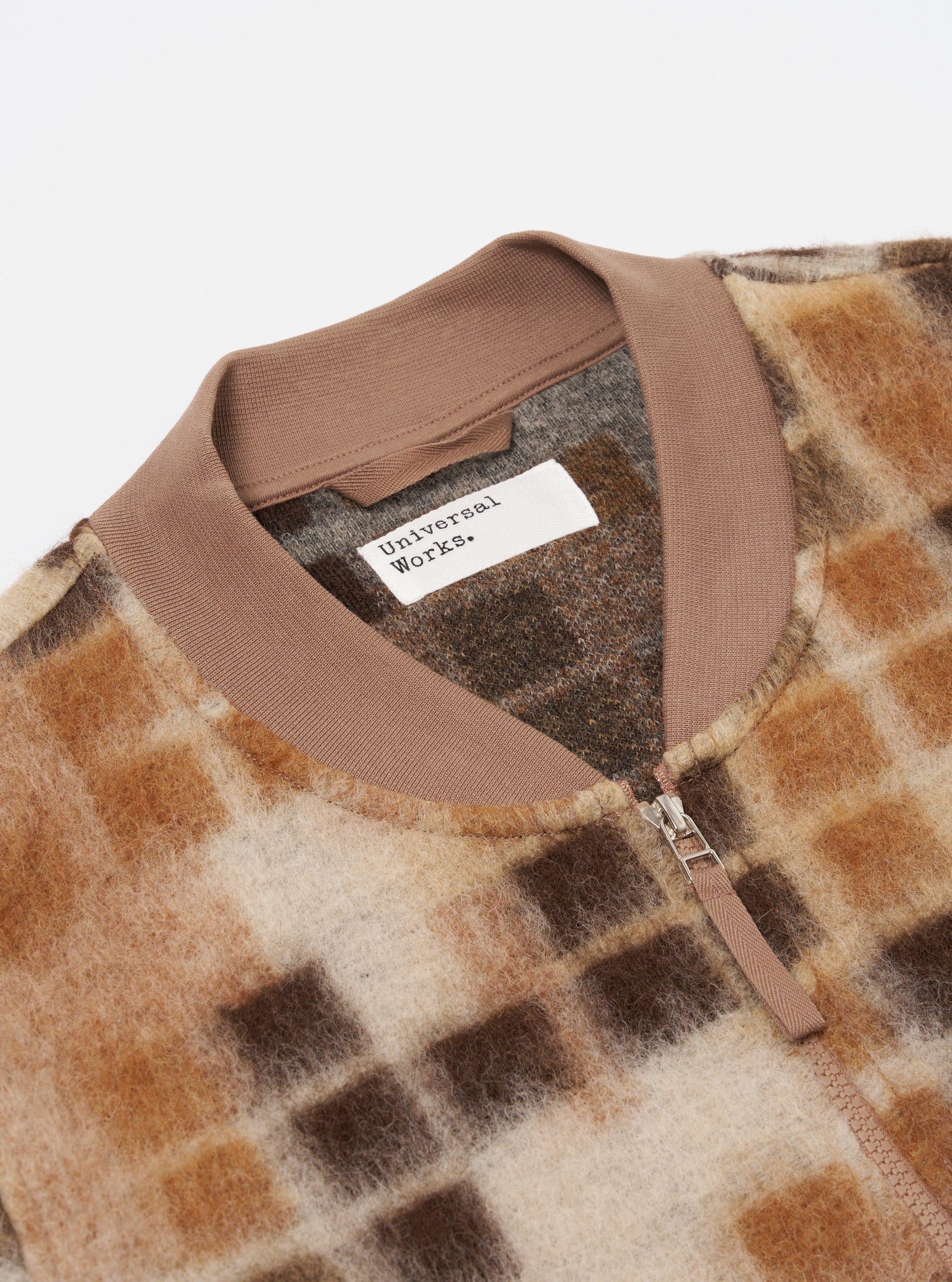 Sand Mosaic Fleece Zip Bomber