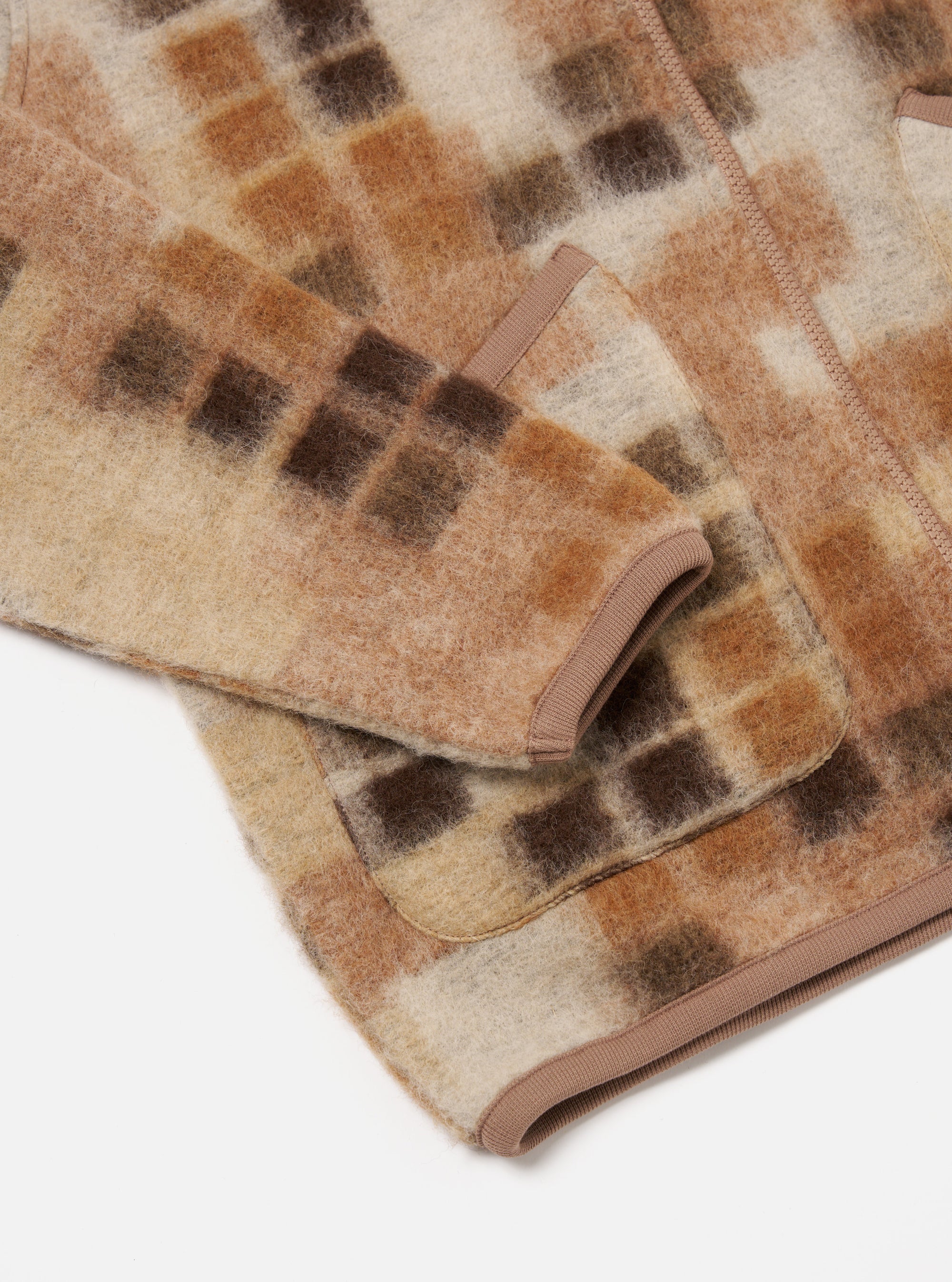 Sand Mosaic Fleece Zip Bomber