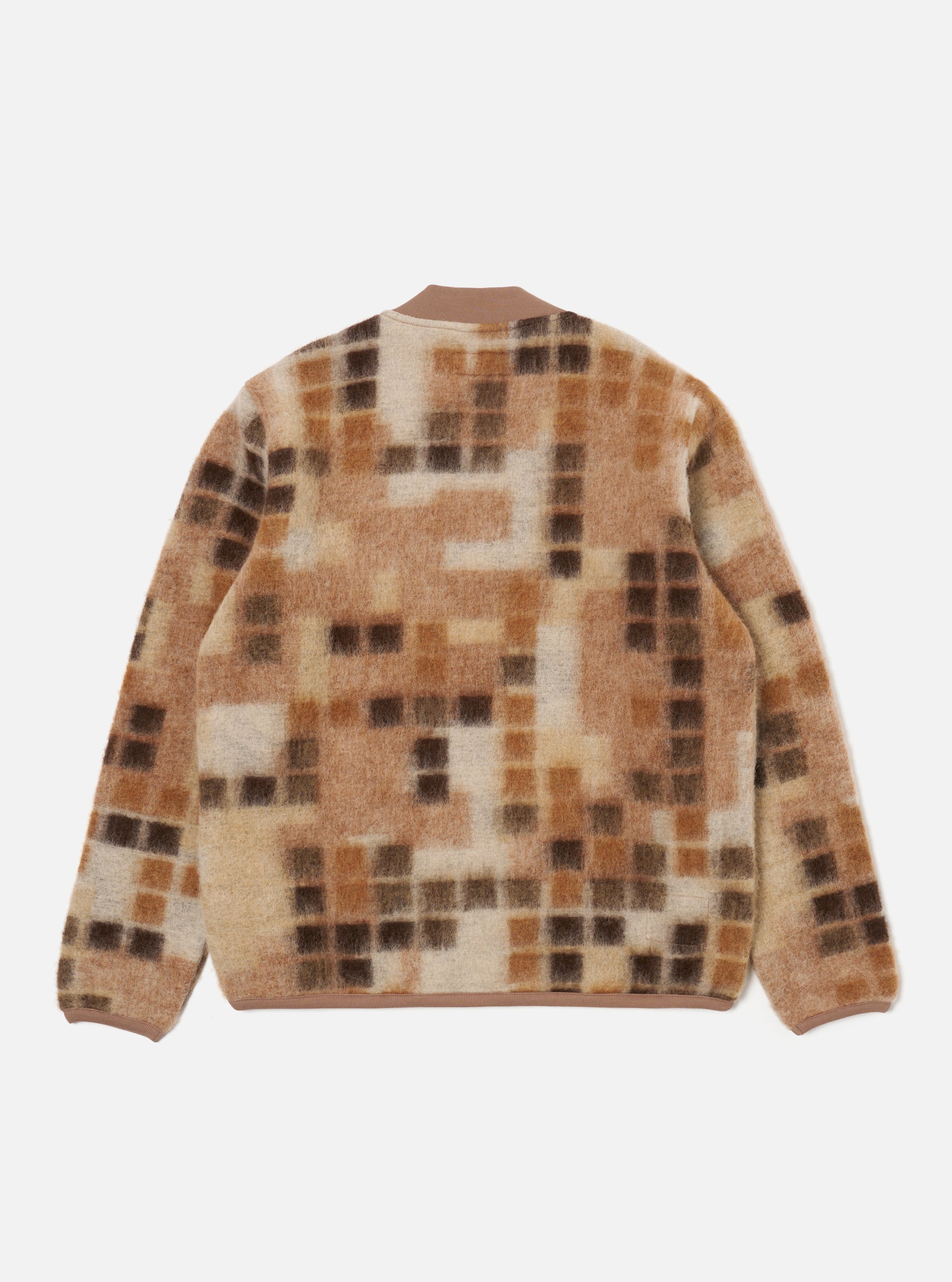 Sand Mosaic Fleece Zip Bomber