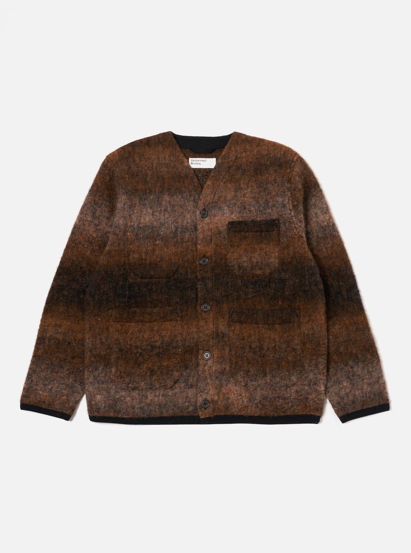Brown Ombre Fleece Cardigan