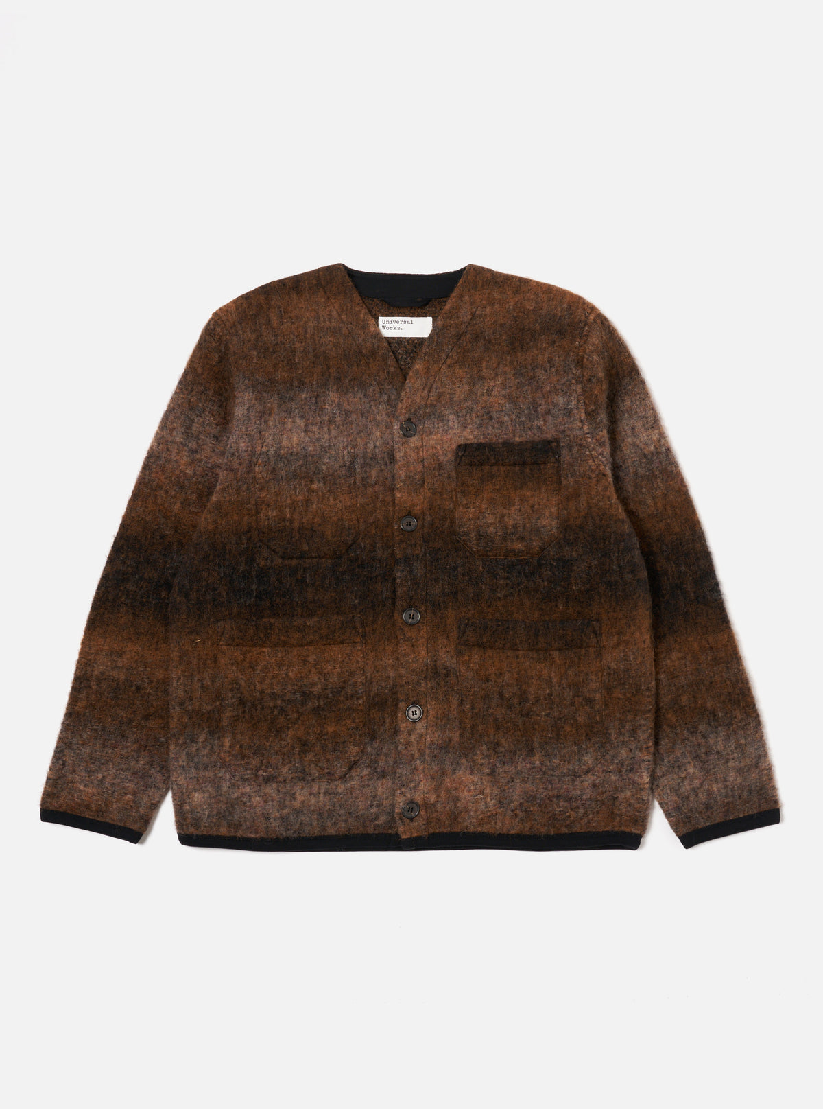 Brown Ombre Fleece Cardigan