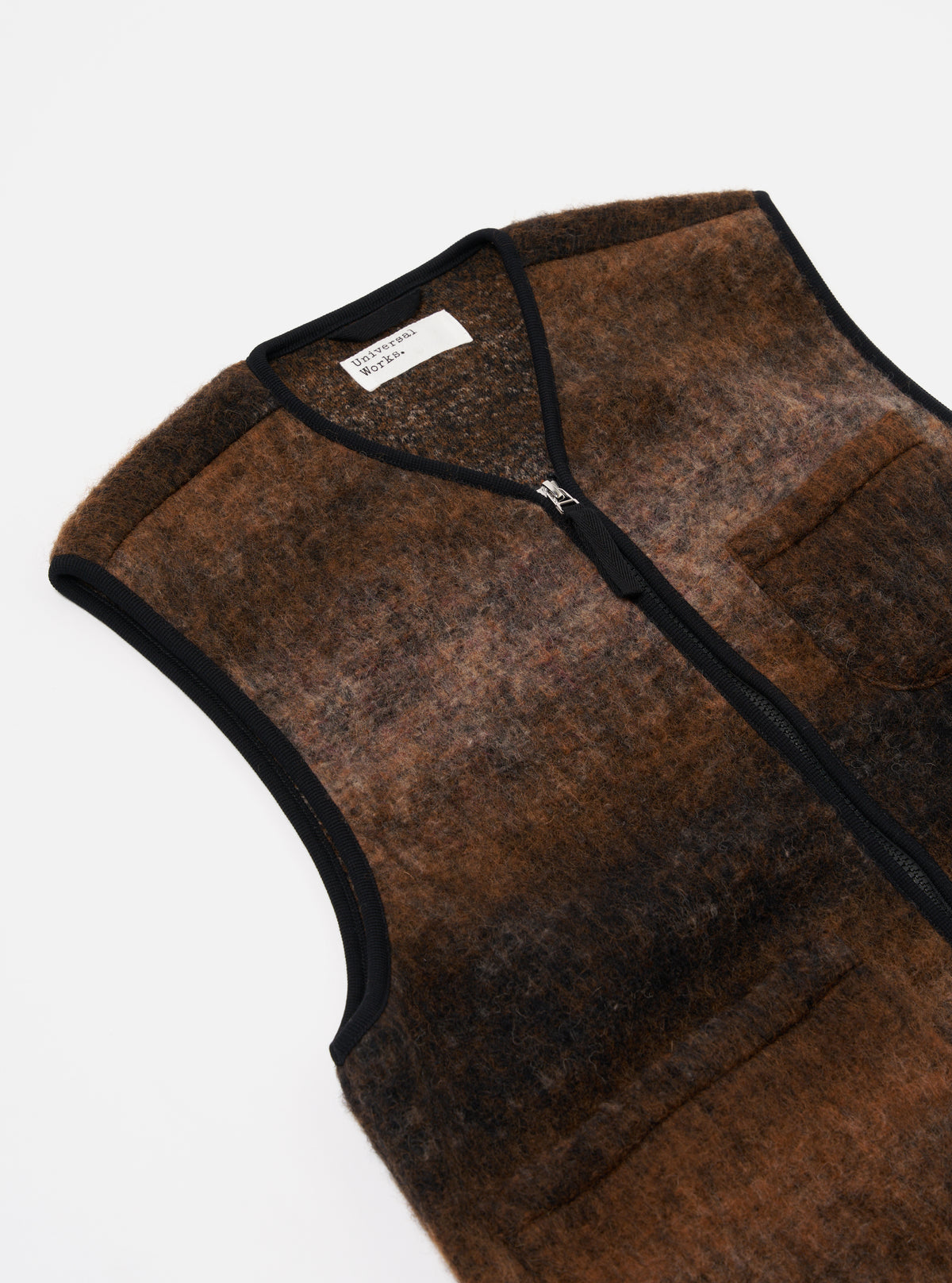 Brown Ombre Fleece Zip Gilet