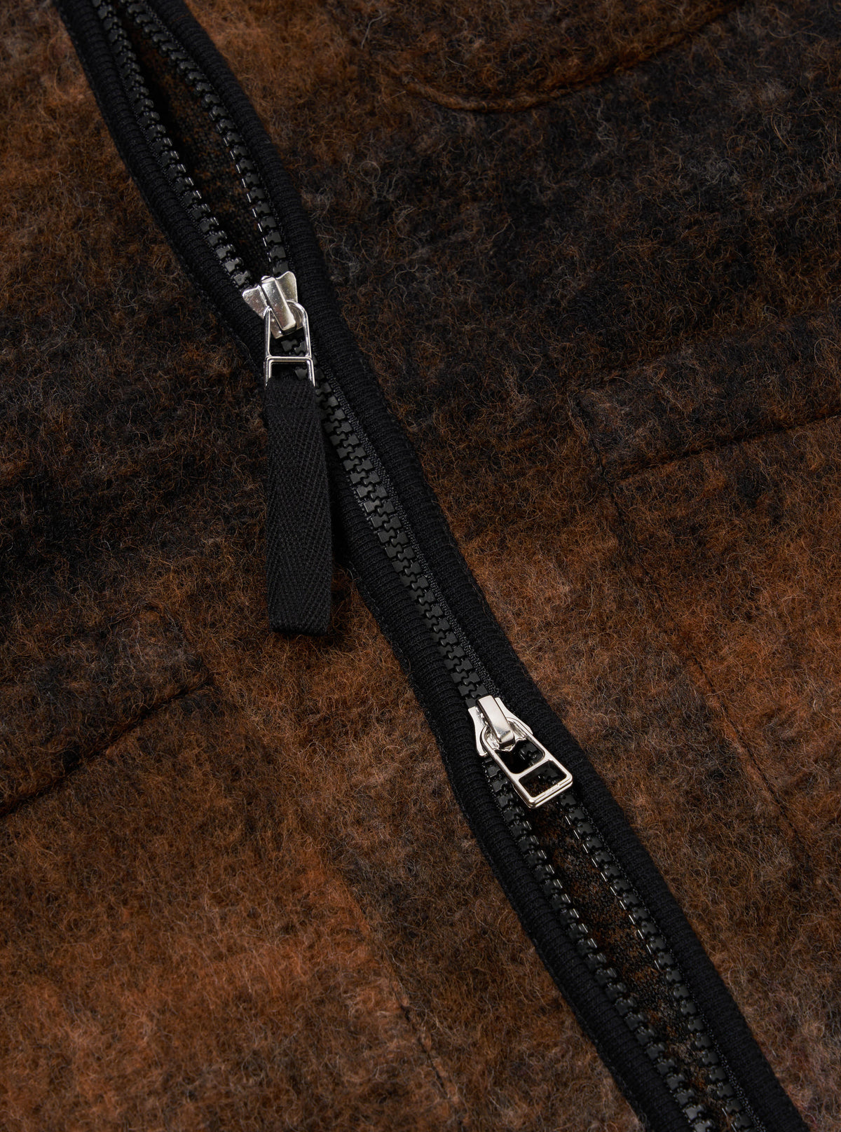 Brown Ombre Fleece Zip Gilet