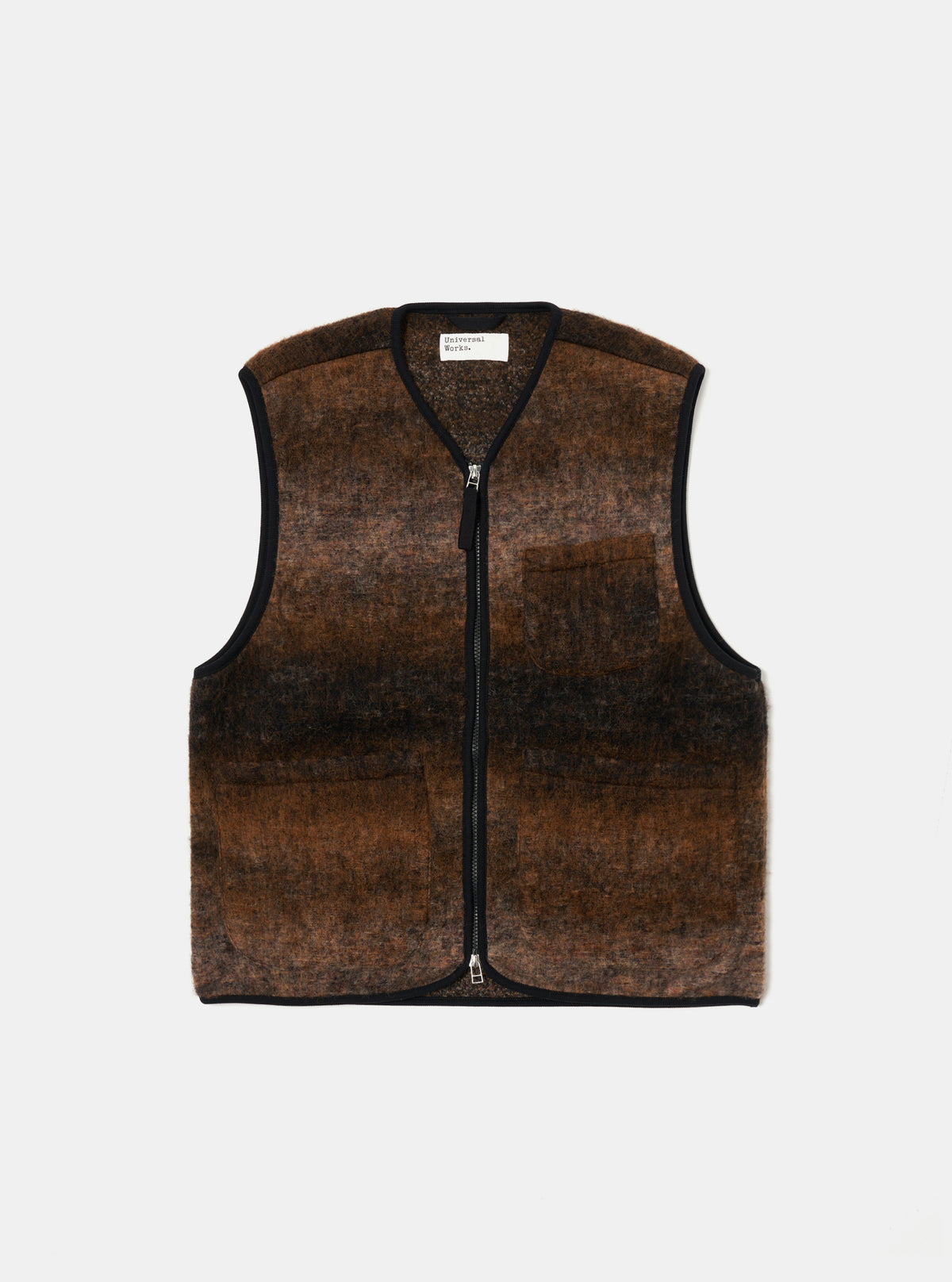 Brown Ombre Fleece Zip Gilet
