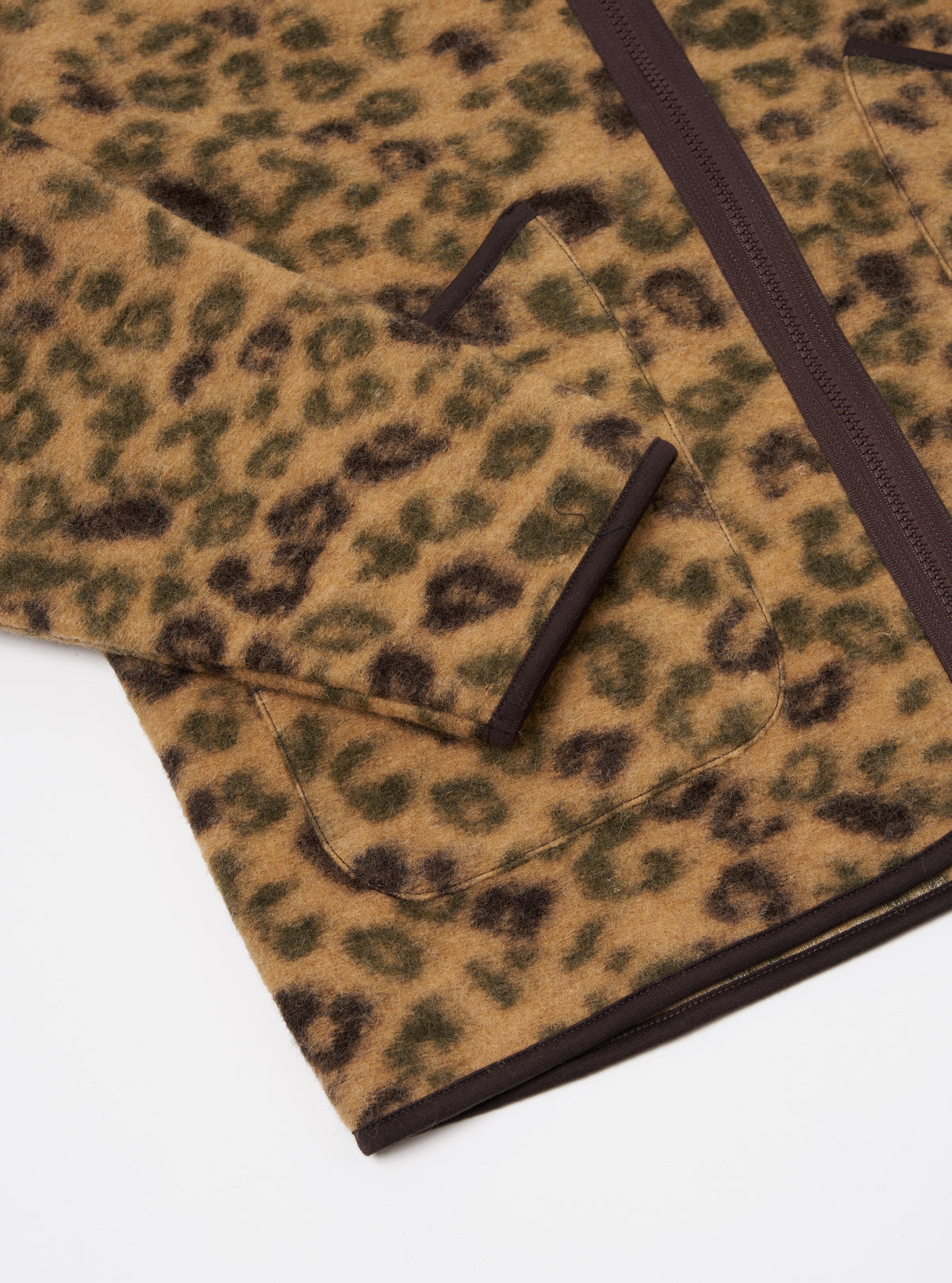 Camo Leopard Fleece Zip Liner Jacket