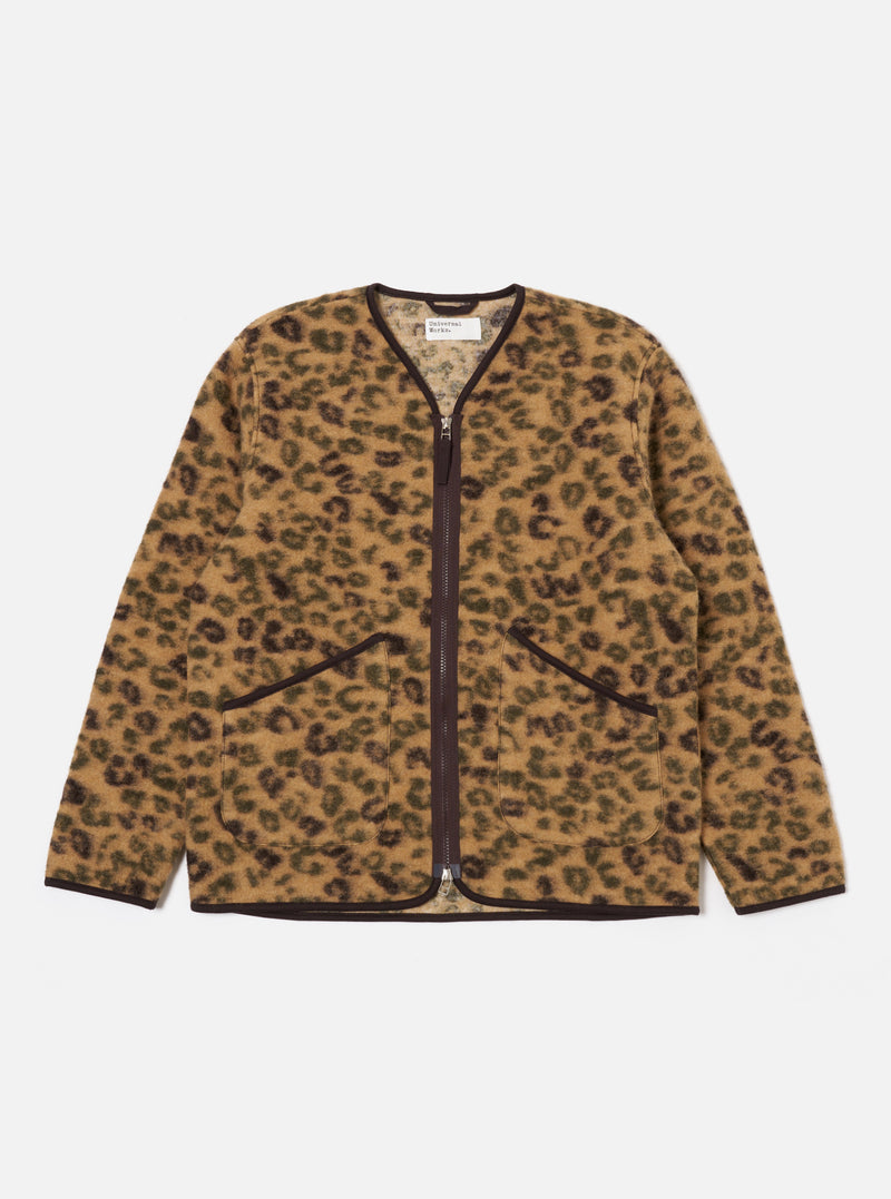 Camo Leopard Fleece Zip Liner Jacket