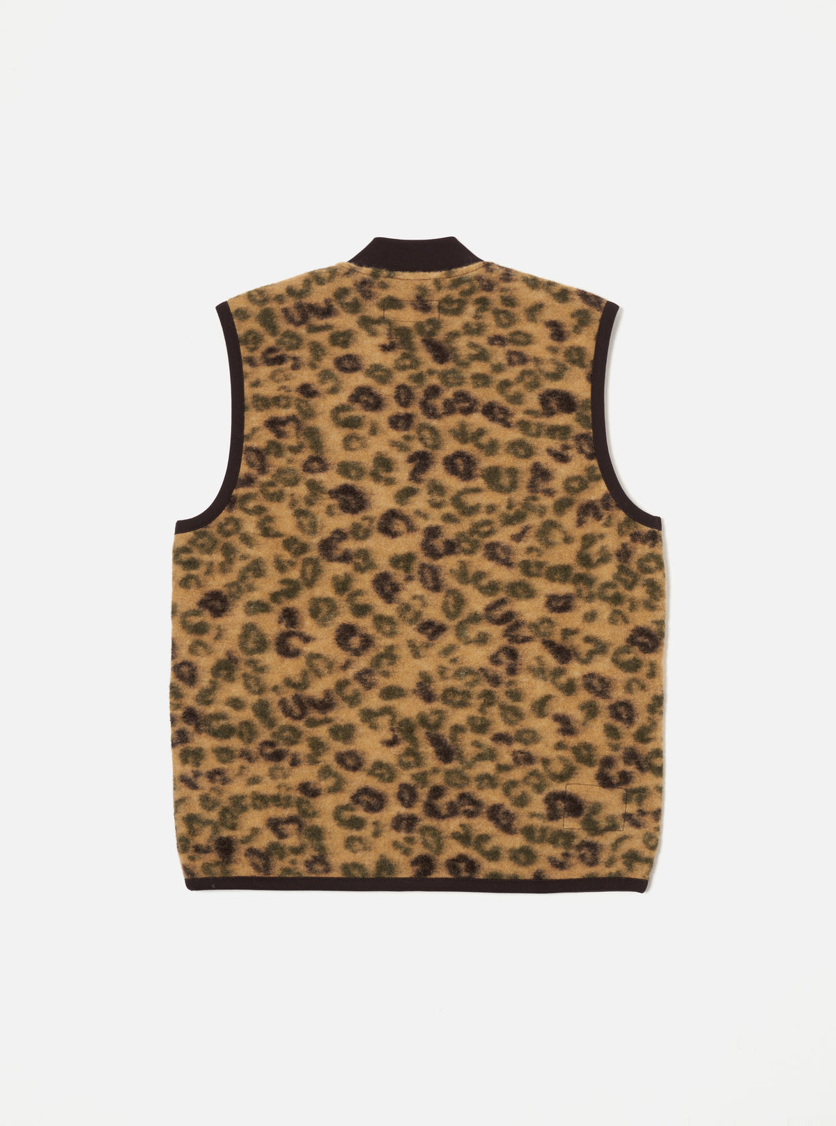 Camo Leopard Fleece Zip Waistcoat