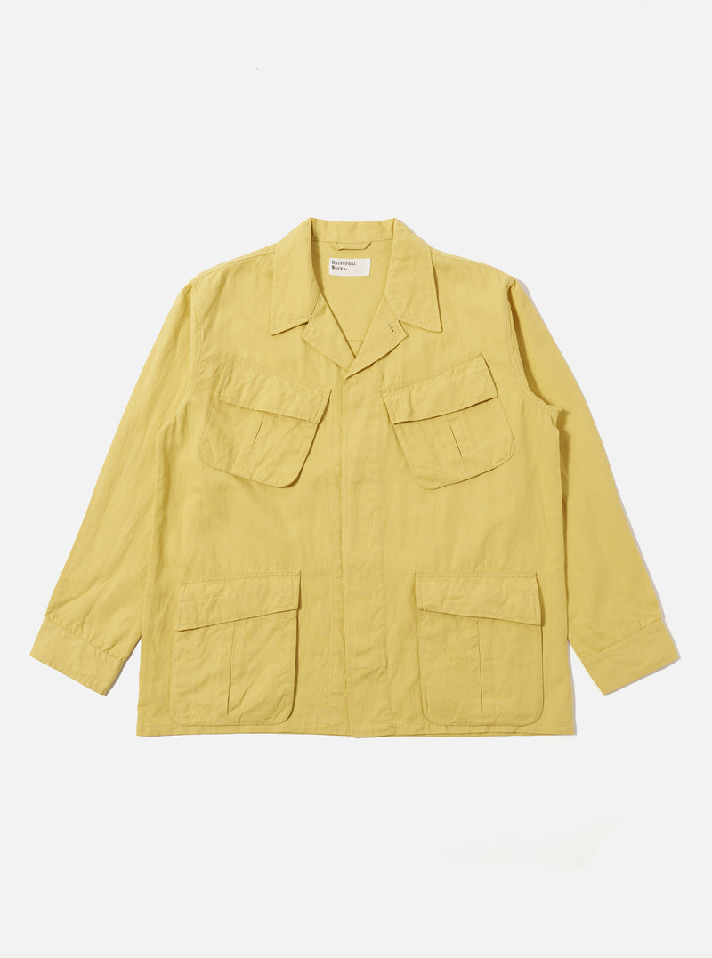 Lemon Linen Slub Weave Jungle Jacket