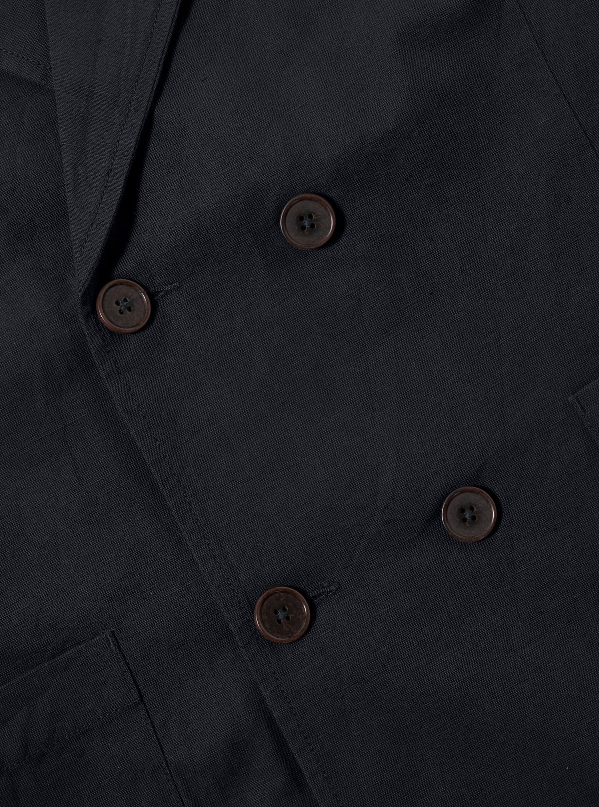 Navy Linen Slub Weave Manor Jacket