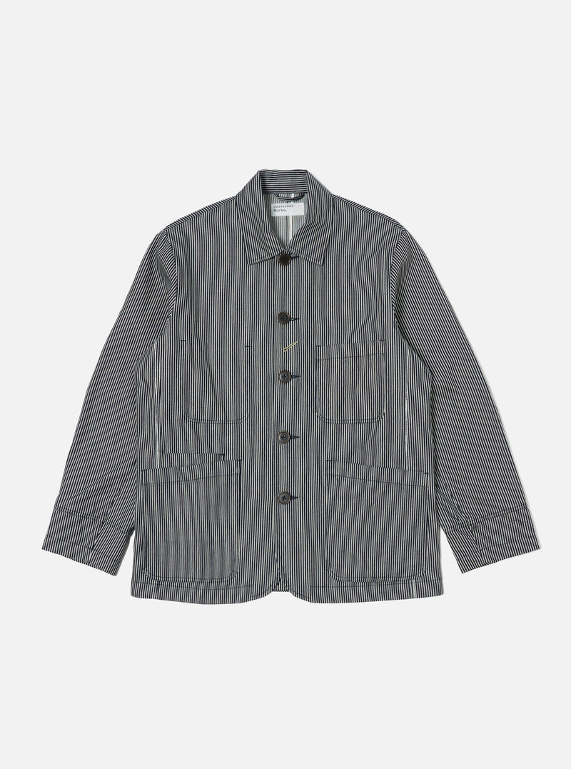 Indigo Hickory Stripe Denim Original Bakers Jacket