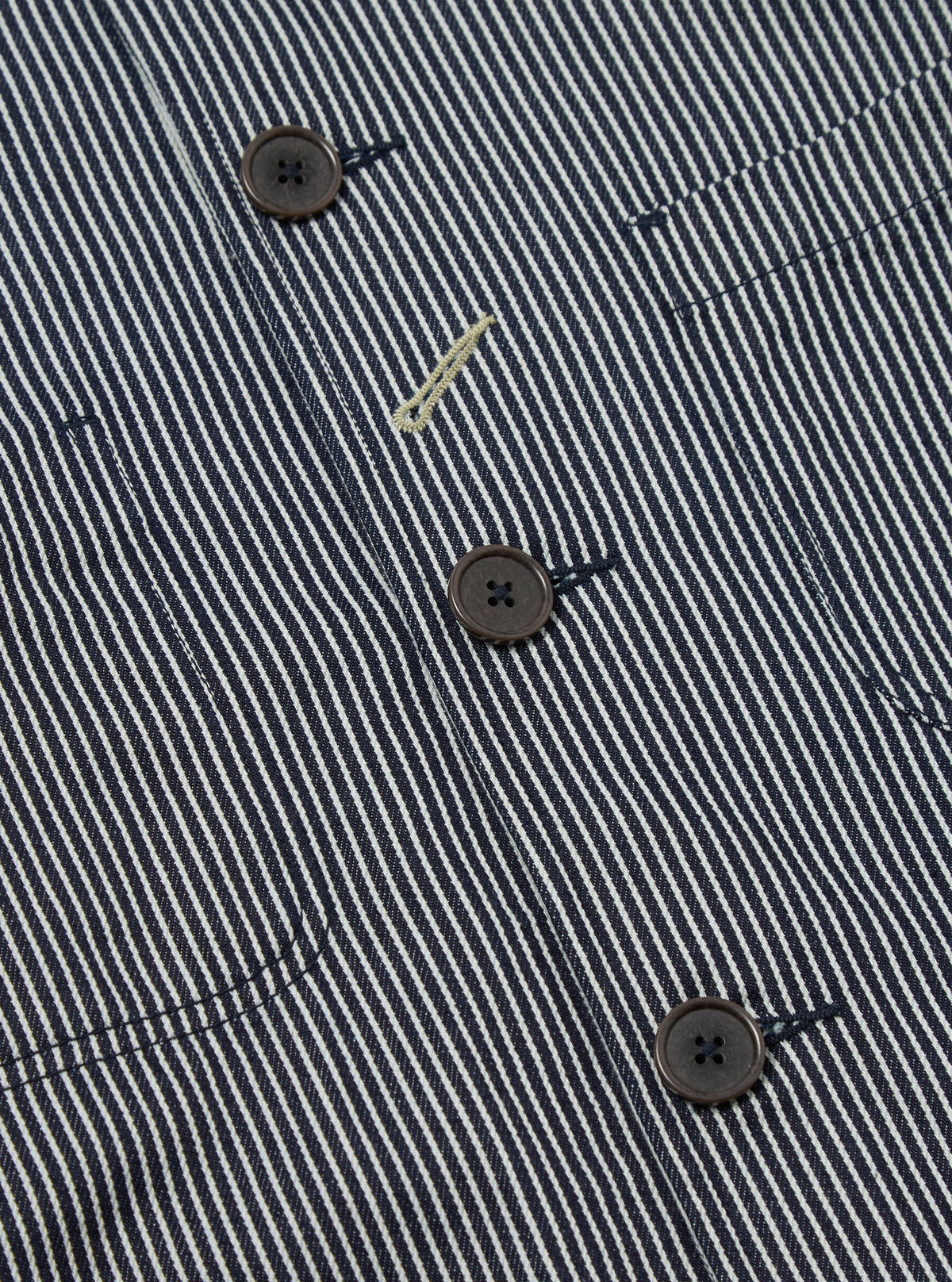 Indigo Hickory Stripe Denim Original Bakers Jacket