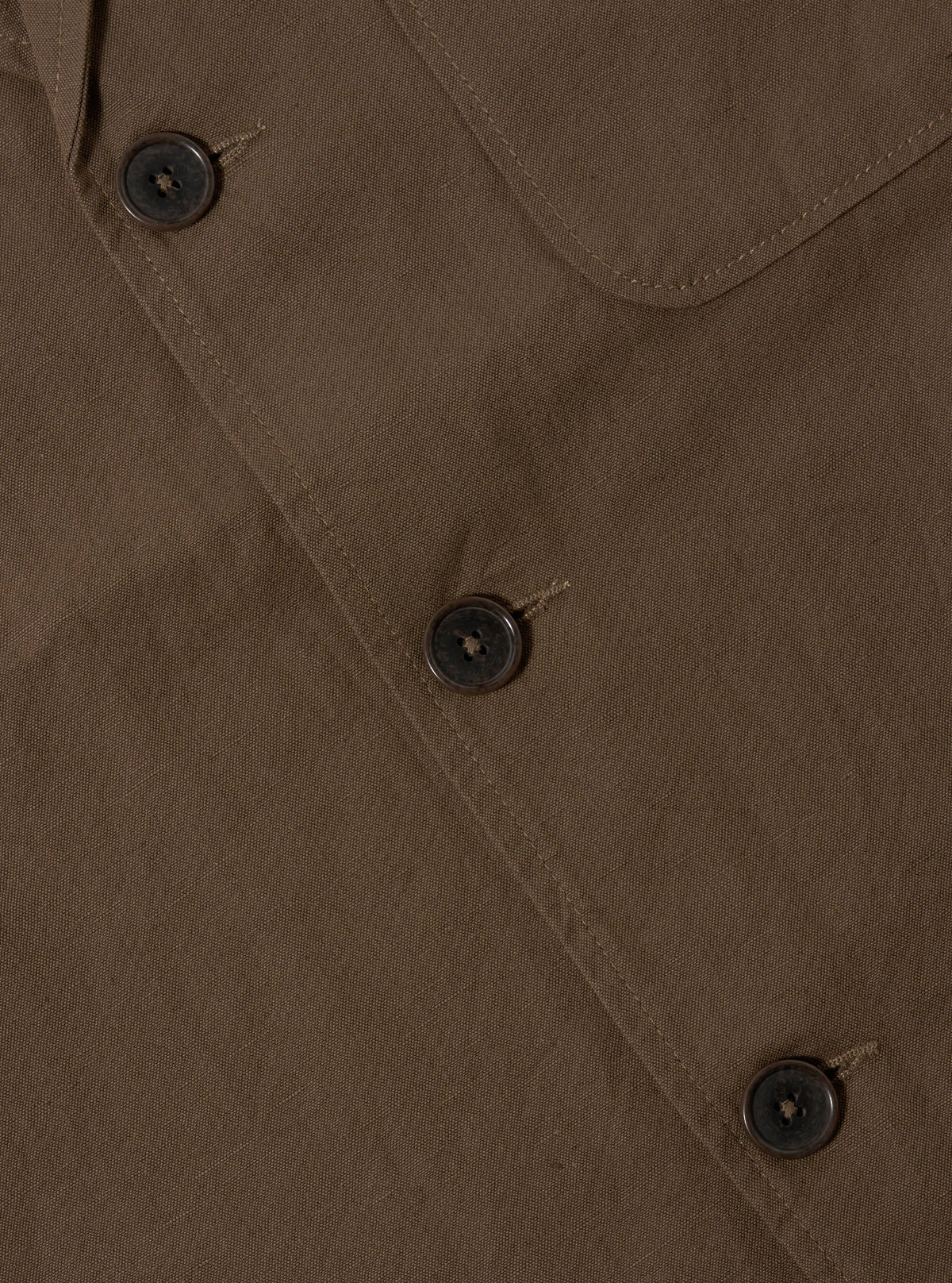 Khaki Linen Slub Weave Three Button Jacket