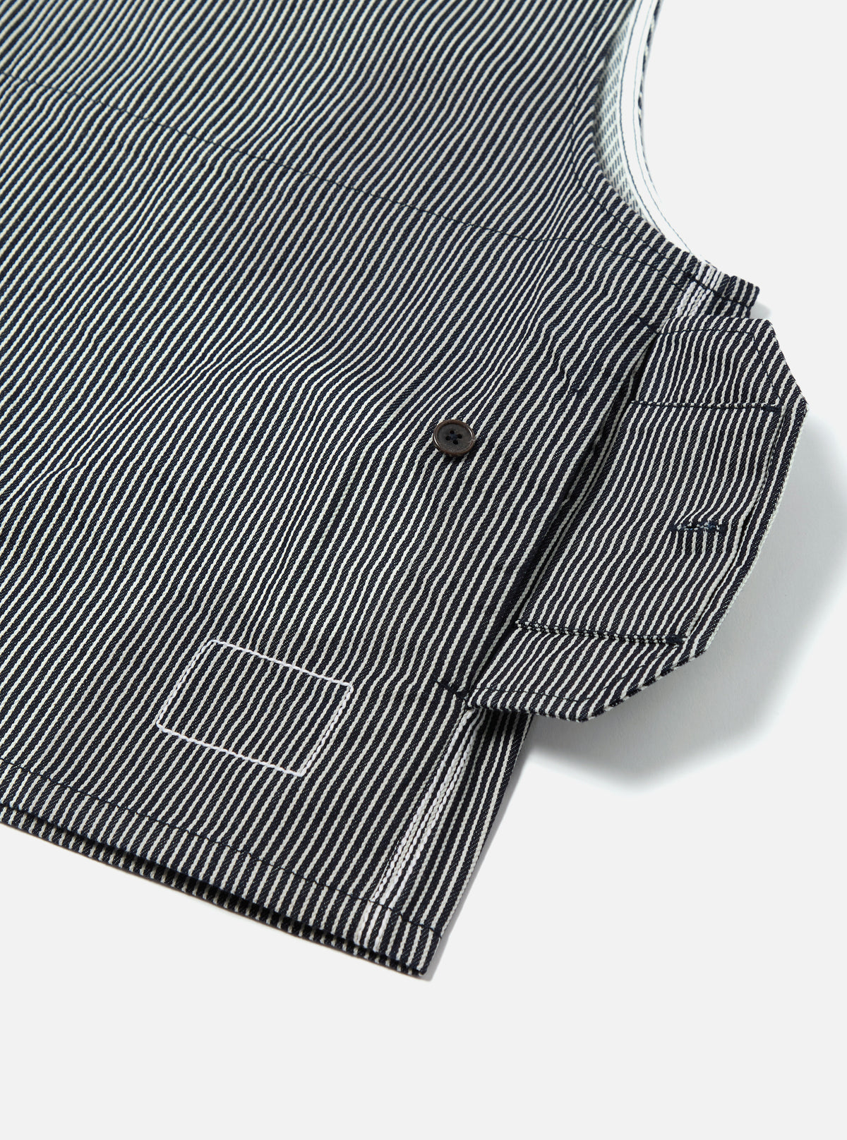 Indigo Hickory Stripe Denim Marine Gilet