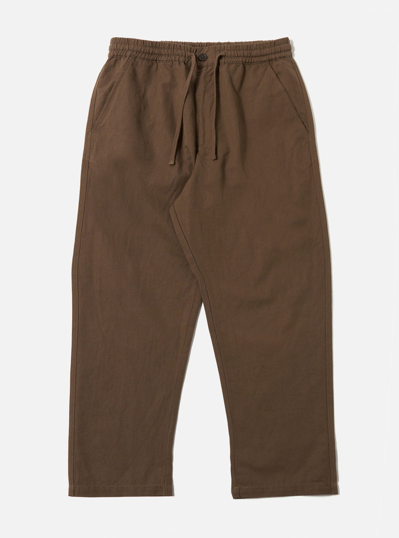 Khaki Linen Slub Weave Hi Water Trouser