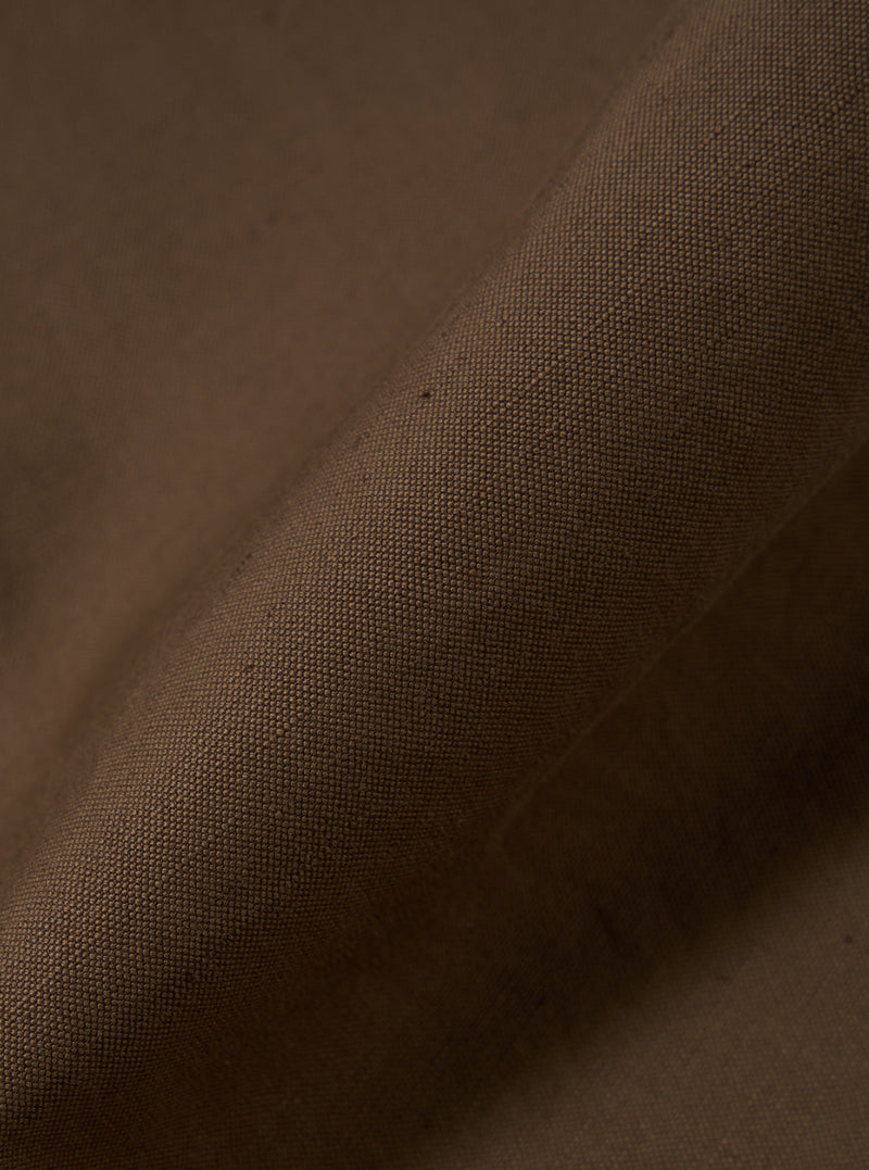 Khaki Linen Slub Weave Hi Water Trouser