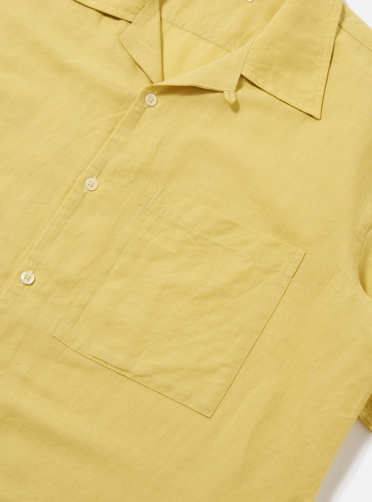 Lemon Linen Cotton Shirting Camp Shirt
