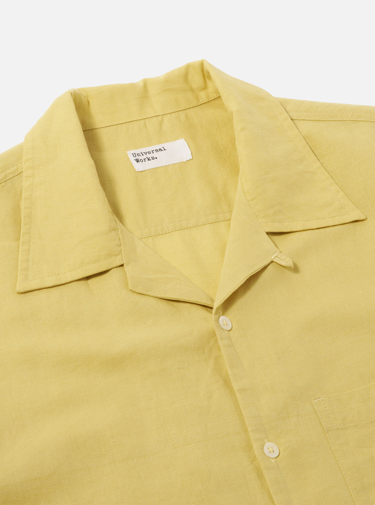 Lemon Linen Cotton Shirting Camp Shirt