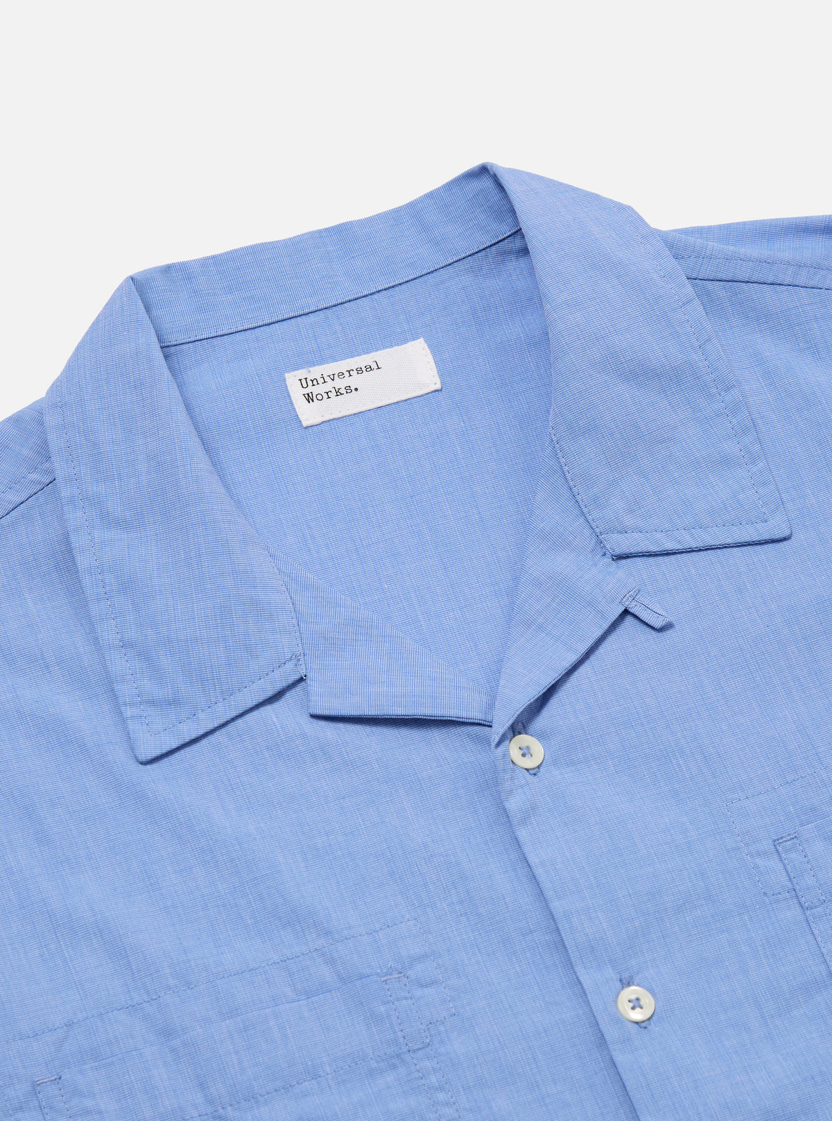 Blue End On End Cotton Garage Shirt
