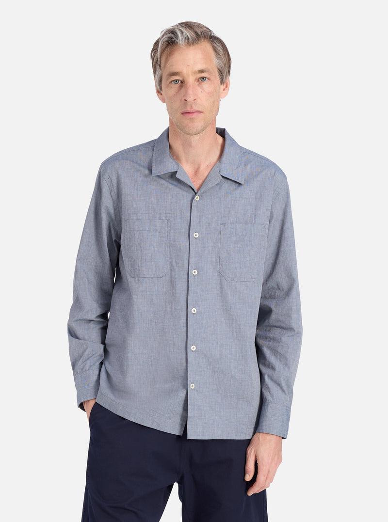 Grey End On End Cotton Garage Shirt