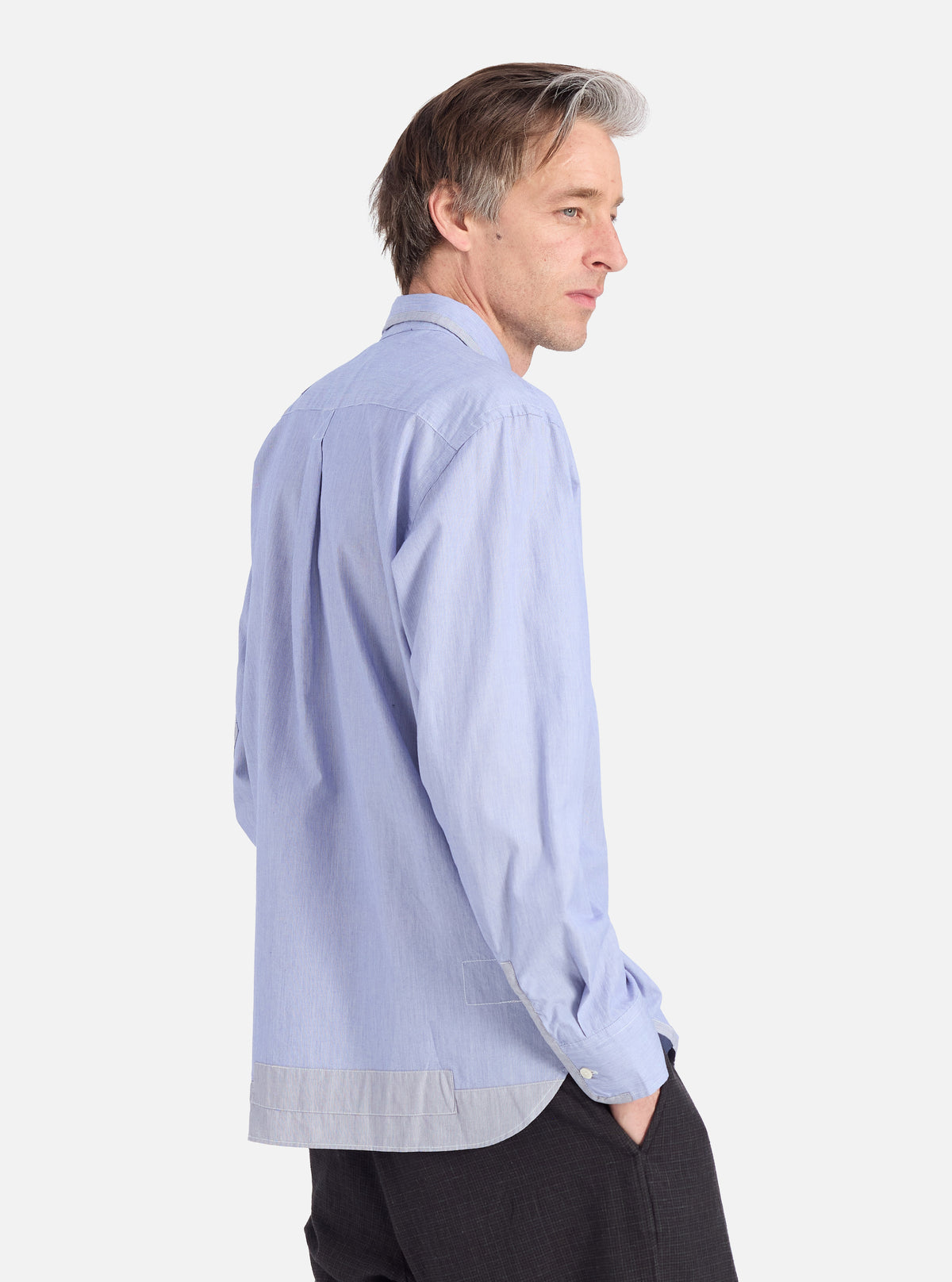 Mixed Blue Mixed Classics Patched Lazy Day Shirt