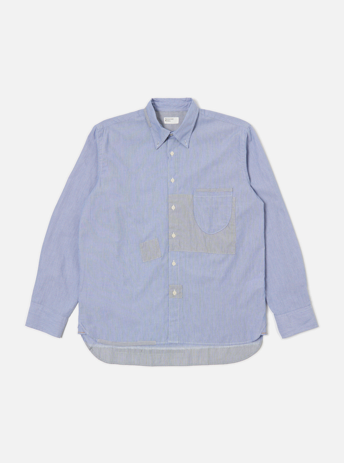 Mixed Blue Mixed Classics Patched Lazy Day Shirt