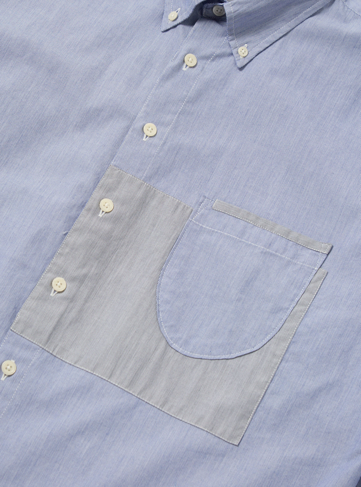 Mixed Blue Mixed Classics Patched Lazy Day Shirt