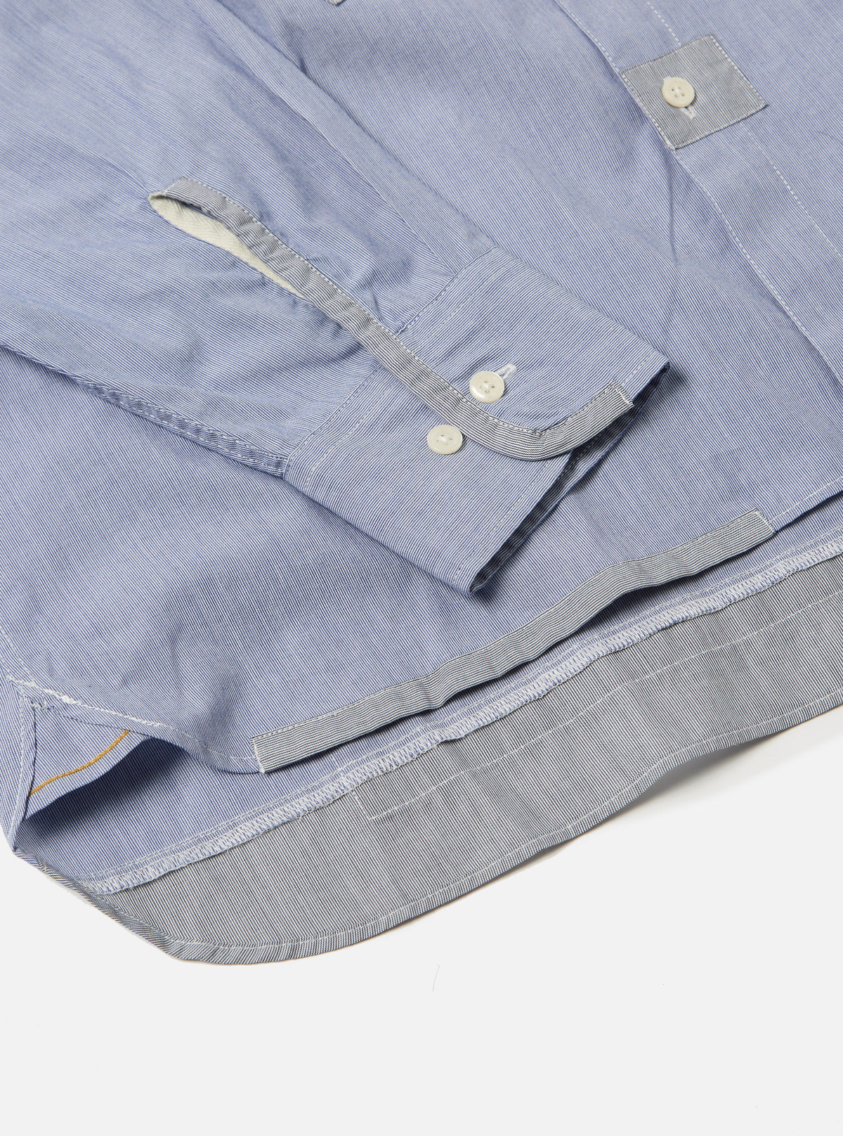 Mixed Blue Mixed Classics Patched Lazy Day Shirt