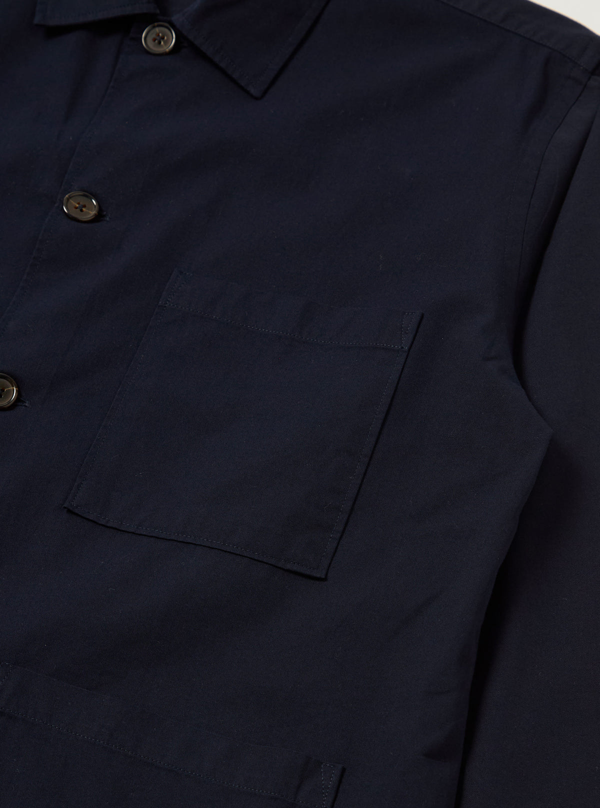 Navy Military Cotton Dockside Overshirt