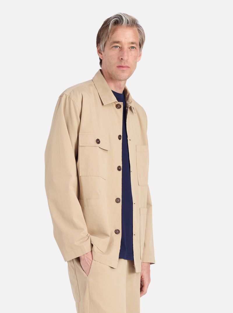 Sand Military Cotton Dockside Overshirt