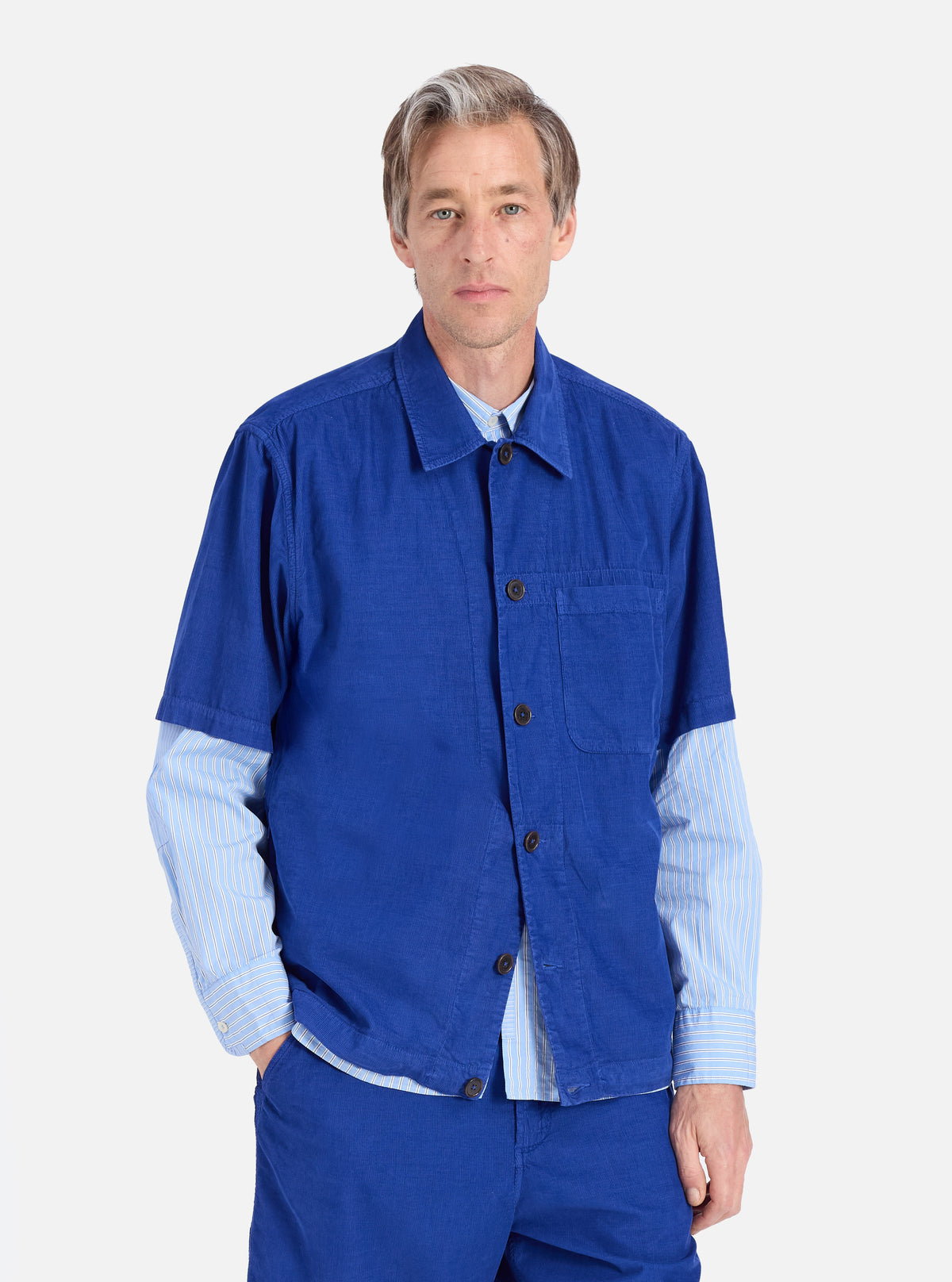 Work Blue Summer Cord Tech Overshirt