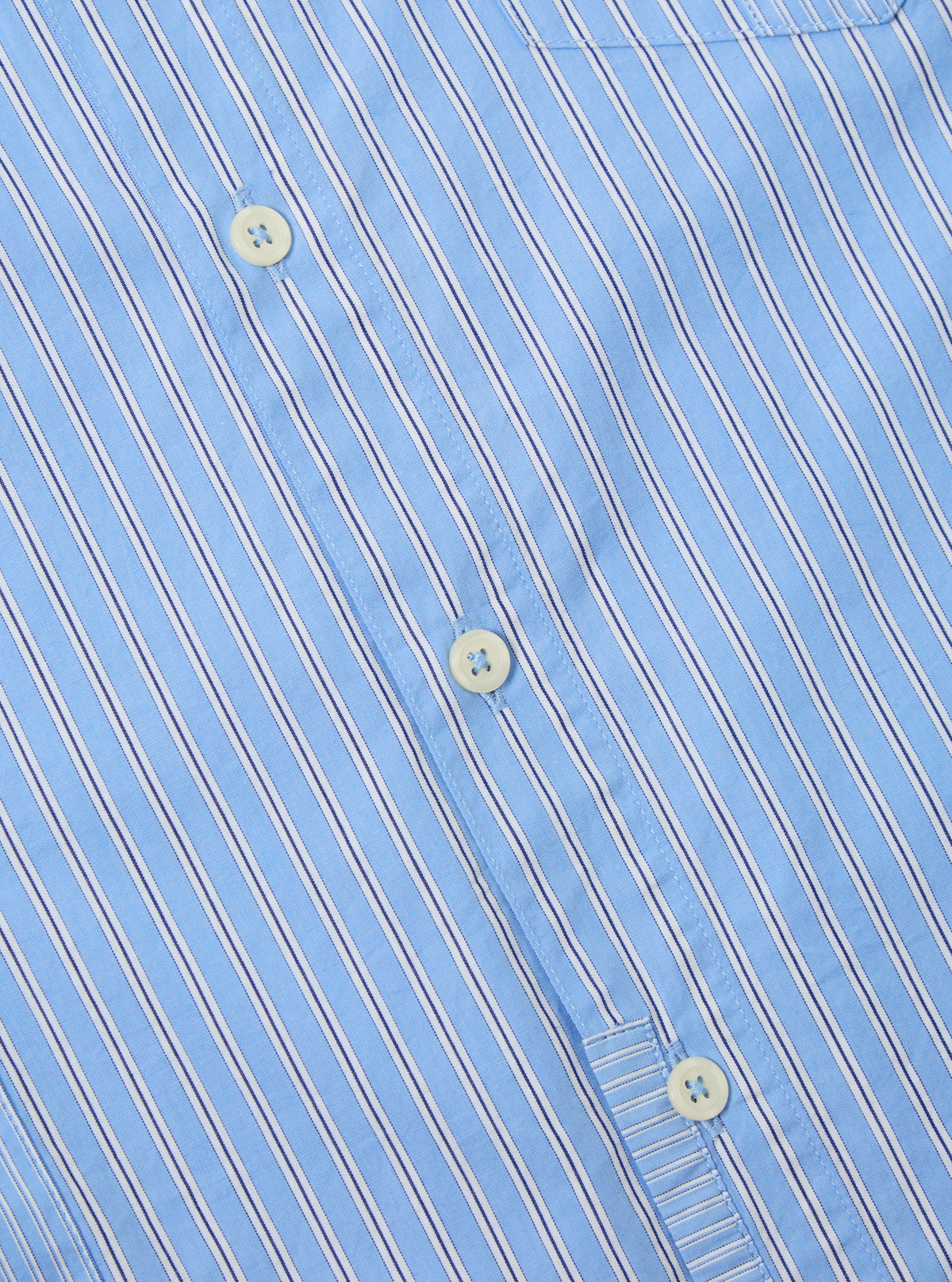 Blue Vila Stripes Patched Shirt