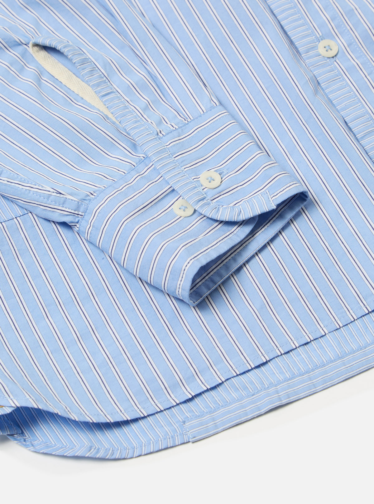 Blue Vila Stripes Patched Shirt