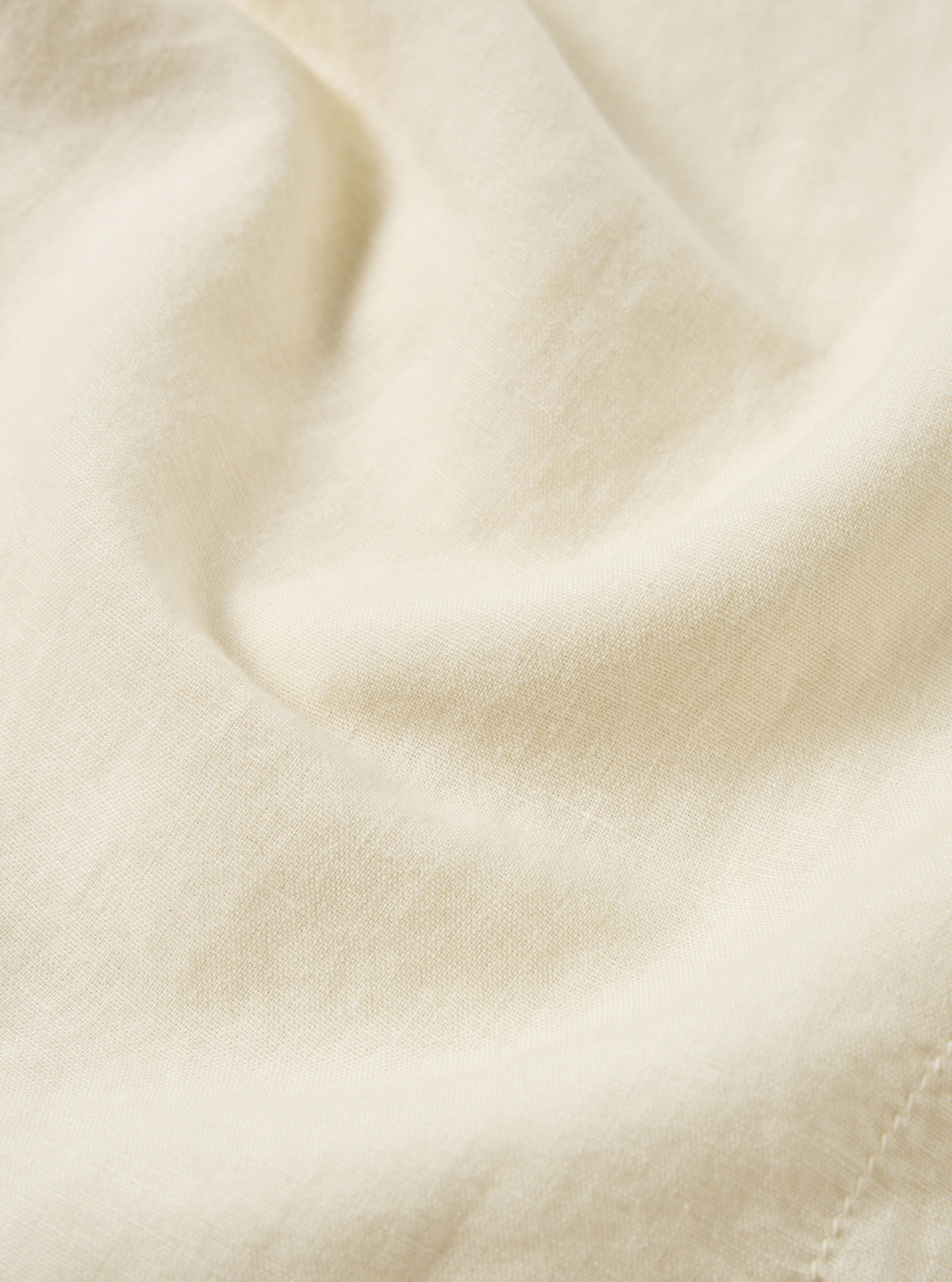 Ecru Linen Cotton Shirting Travail Overshirt