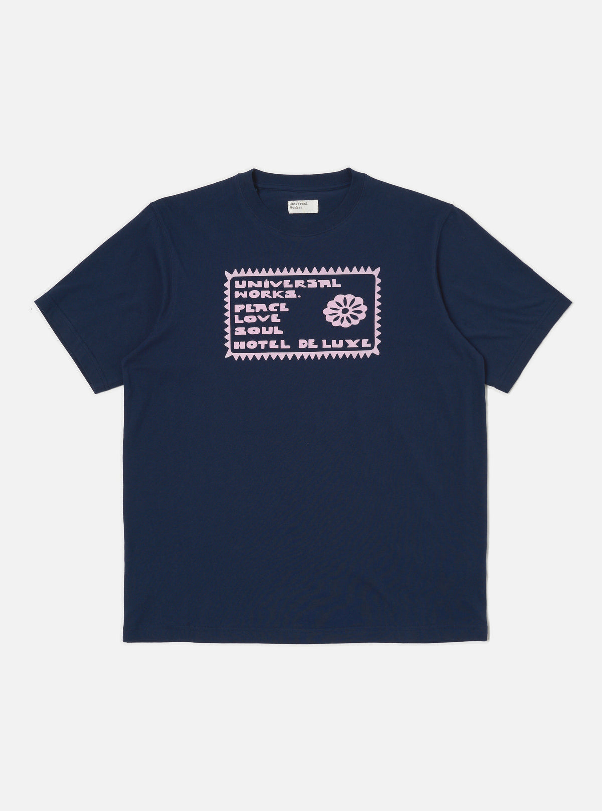 Navy/Pink Single Jersey Pickup Print Tee