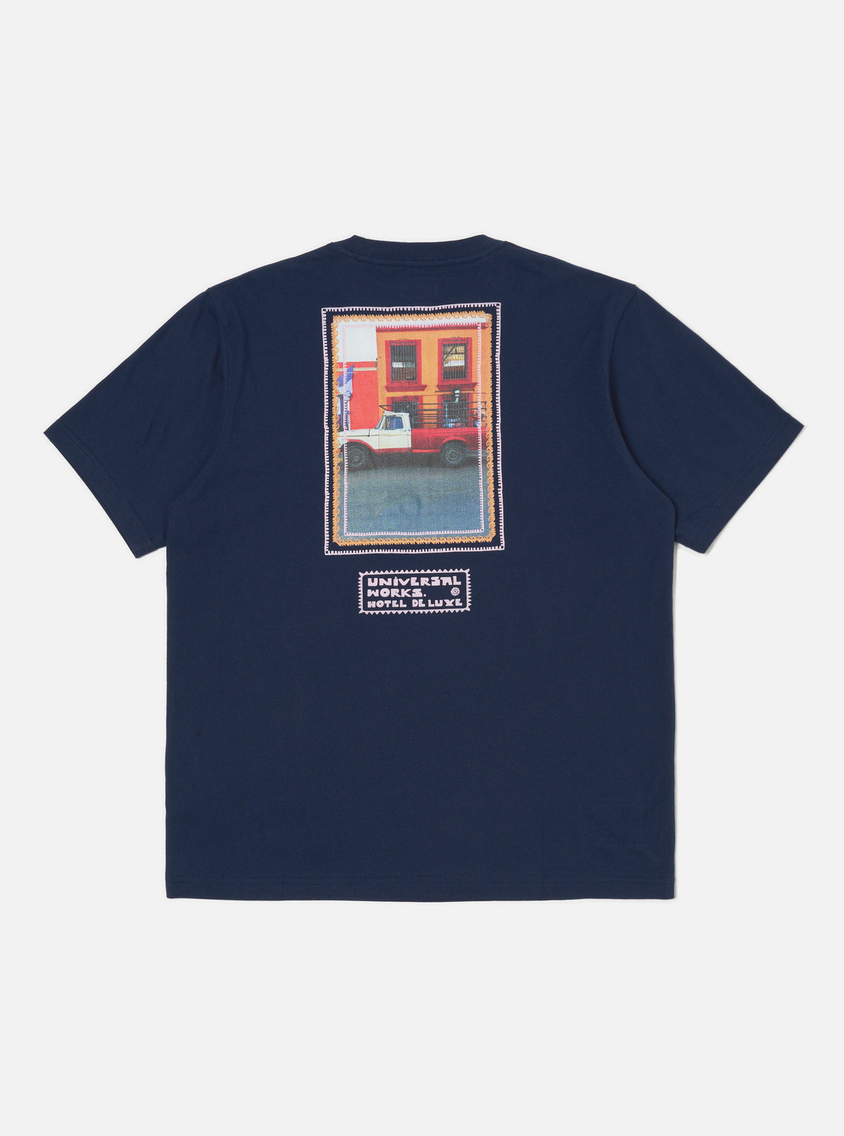 Navy/Pink Single Jersey Pickup Print Tee