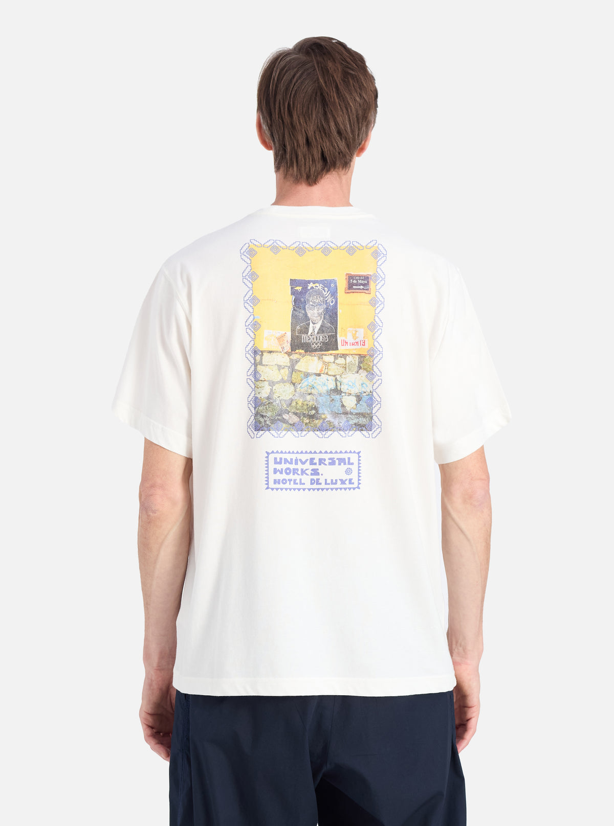 Ecru/Yellow Single Jersey Pickup Print Tee