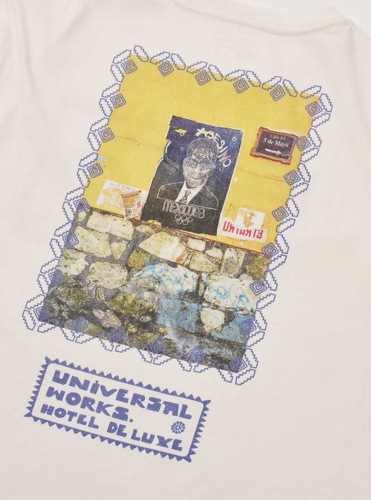Ecru/Yellow Single Jersey Pickup Print Tee