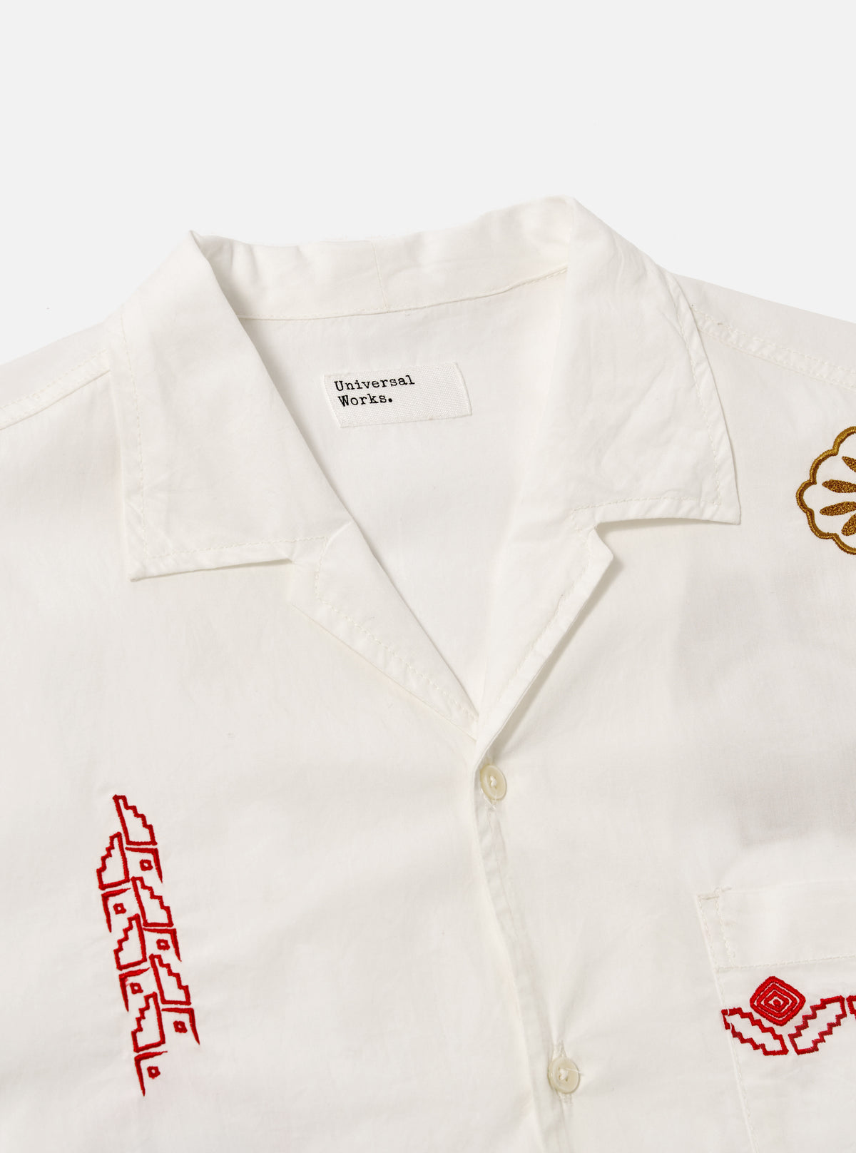 Ecru Embroidered Poplin Minari Shirt