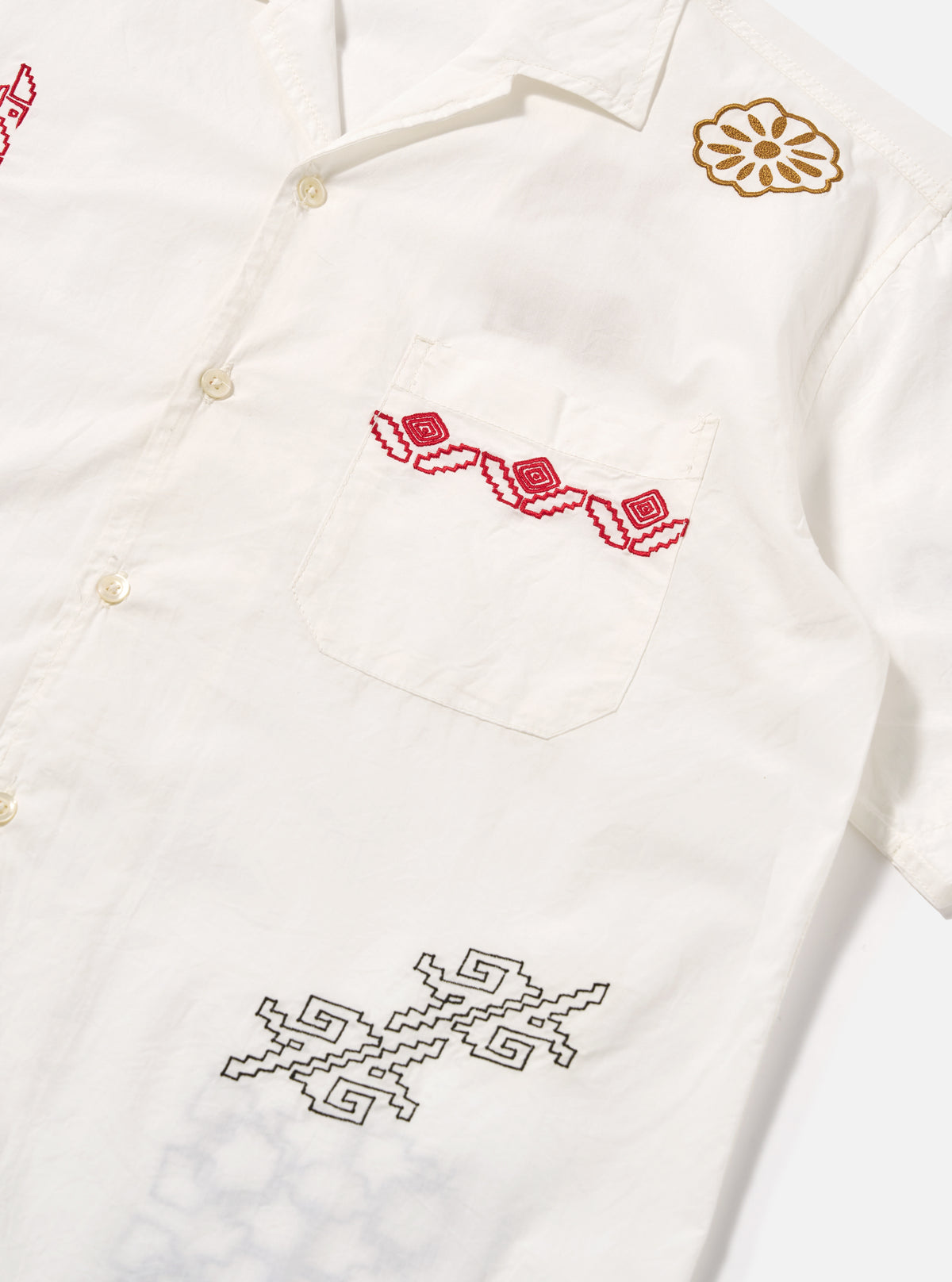 Ecru Embroidered Poplin Minari Shirt