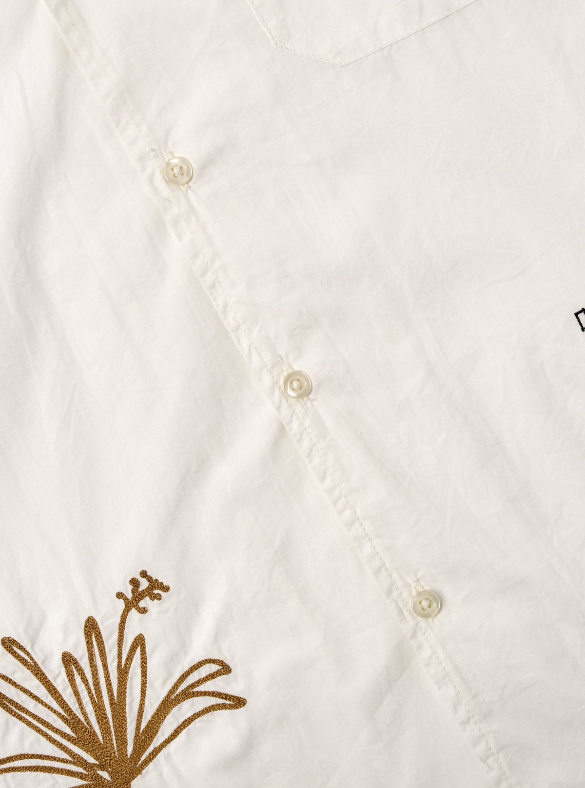 Ecru Embroidered Poplin Minari Shirt