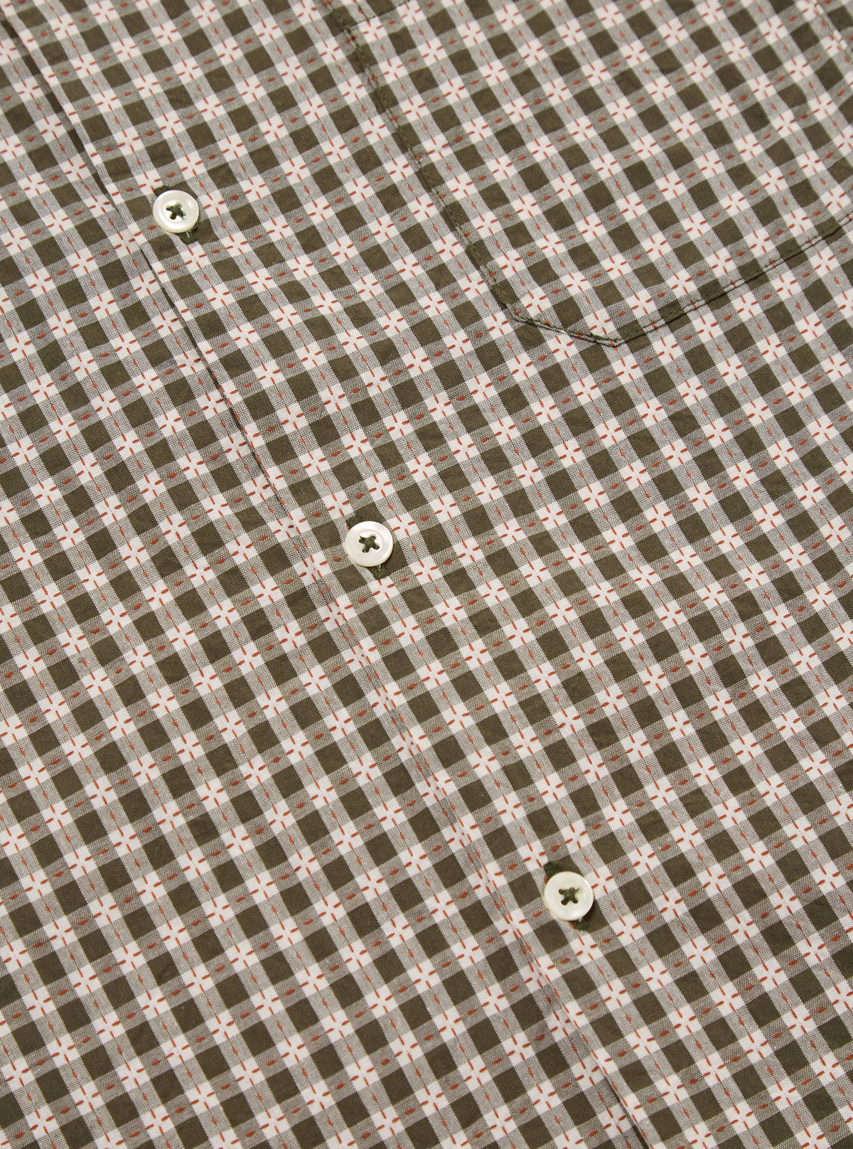 Olive Dobby Check Road Shirt