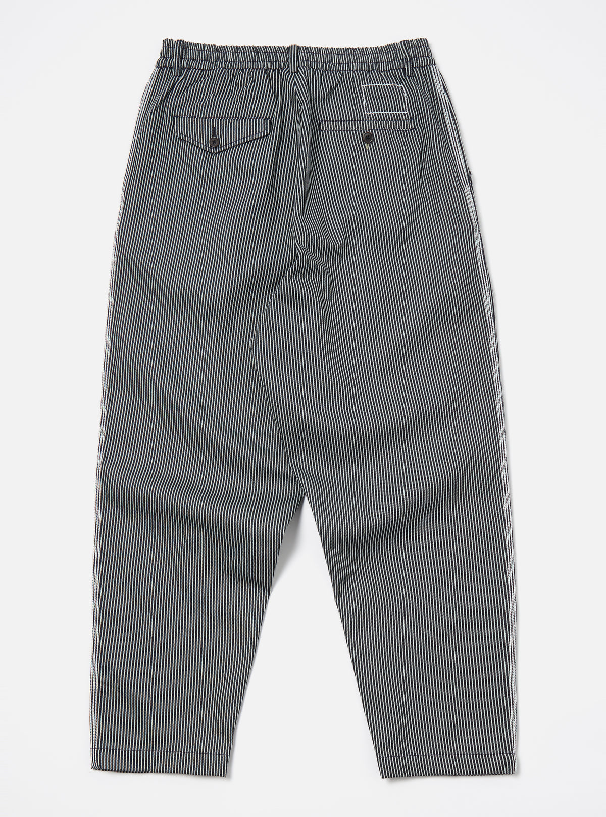 Indigo Hickory Stripe Denim Pleated Track Pant