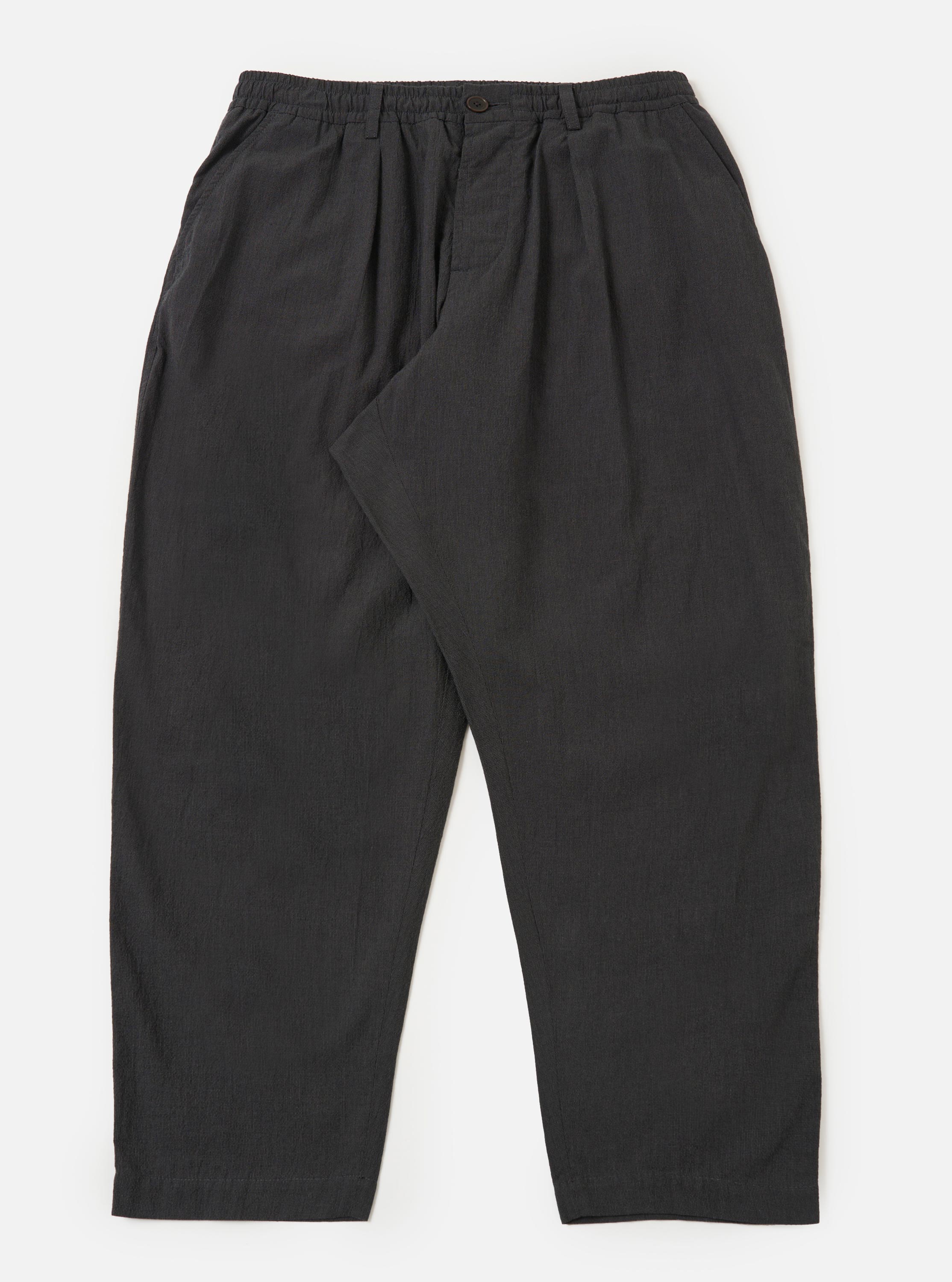 Men's Charcoal Seattle Cotton Pleated Track Pant – Universal Works